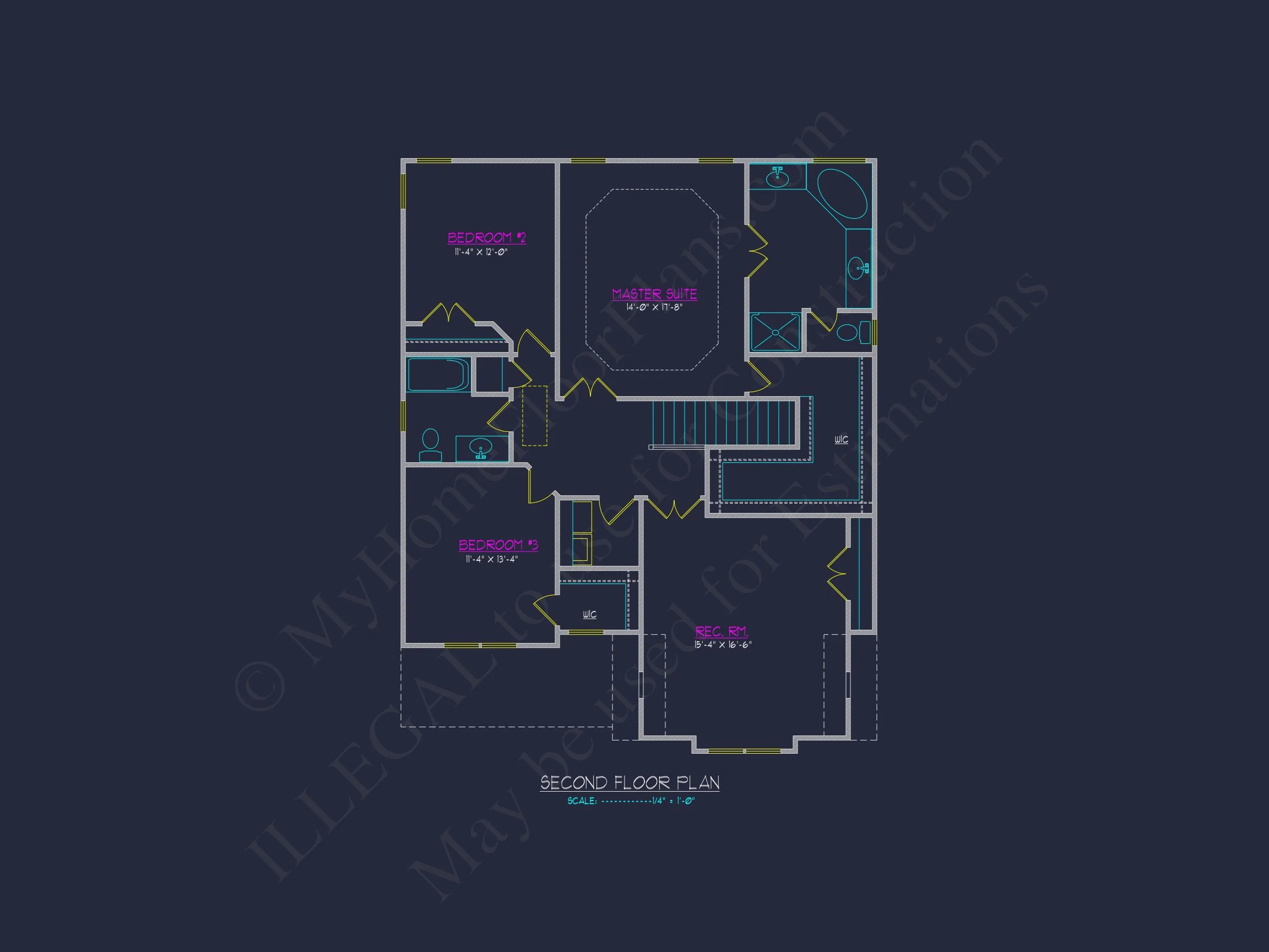 8-1276 HOUSE PLAN - Modern Farmhouse Plan - 4-Bed, 3-Bath, 2,450 SF 7 Modern Craftsman house Plan with 2 Floors and CAD Designs