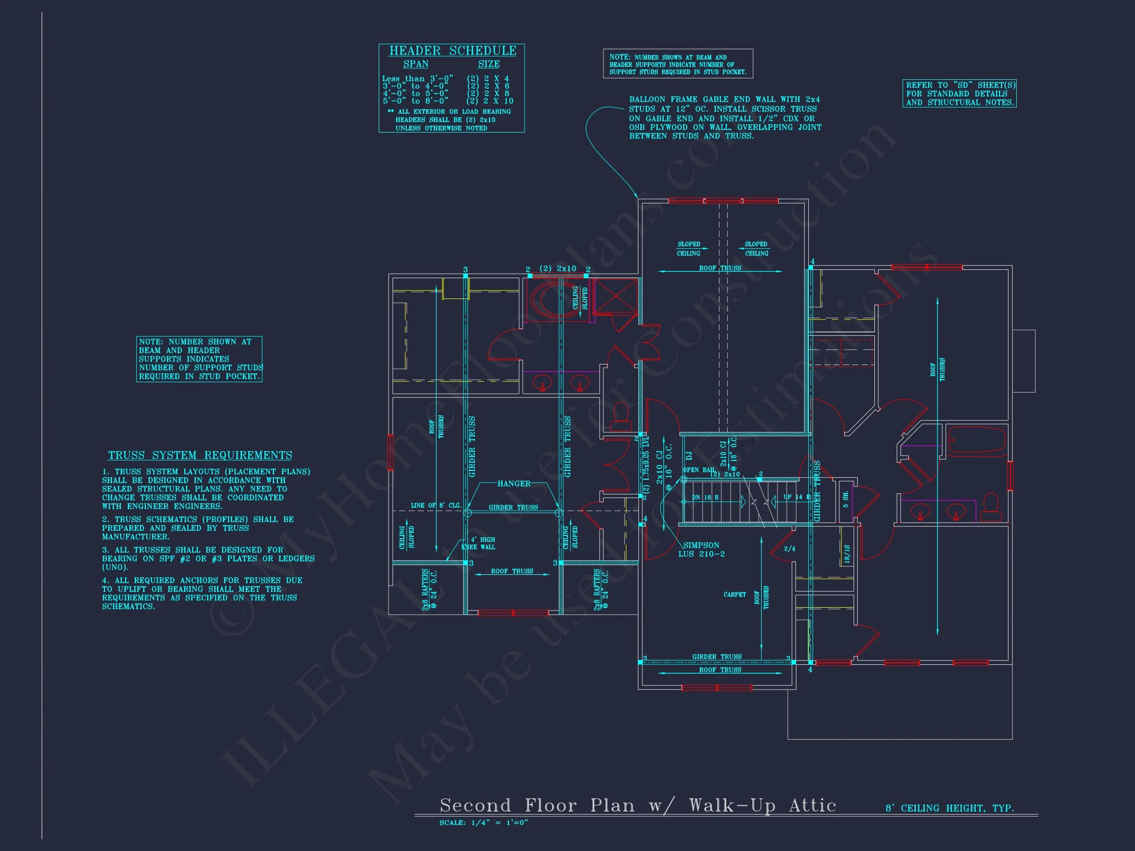 8-1264 HOUSE PLAN - Traditional Colonial Home Plan - 4-Bed, 2.5-Bath, 2,574 SF 30 Beautiful 4-Bedroom house Plan with CAD Designs & 2-Car Garage