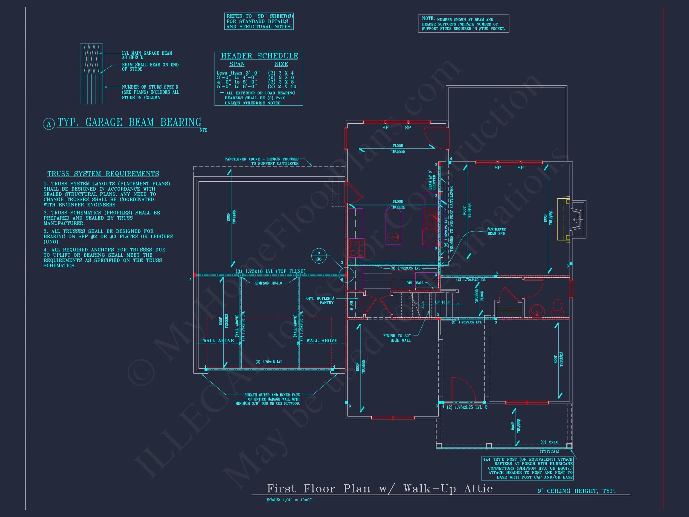 8-1264 HOUSE PLAN - Traditional Colonial Home Plan - 4-Bed, 2.5-Bath, 2,574 SF 29 Beautiful 4-Bedroom house Plan with CAD Designs & 2-Car Garage