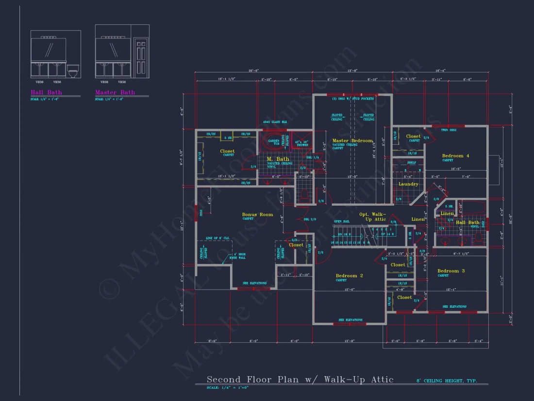 Beautiful 4-Bedroom house Plan with CAD Designs & 2-Car Garage