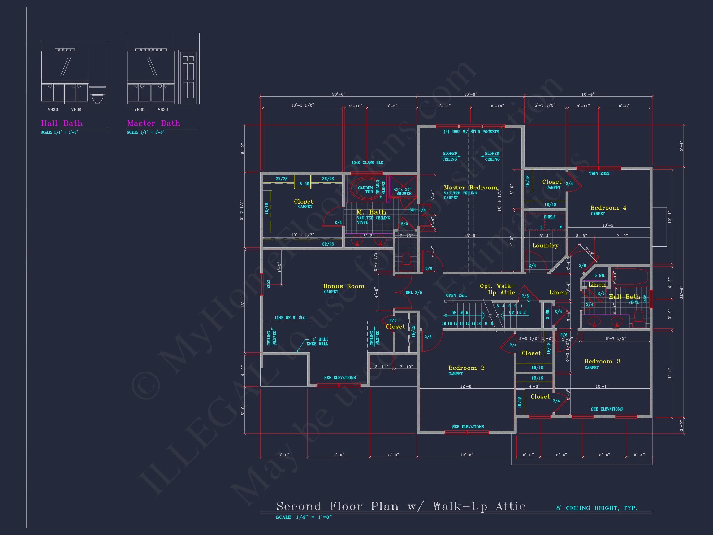8-1264 HOUSE PLAN - Traditional Colonial Home Plan - 4-Bed, 2.5-Bath, 2,574 SF 20 Beautiful 4-Bedroom house Plan with CAD Designs & 2-Car Garage