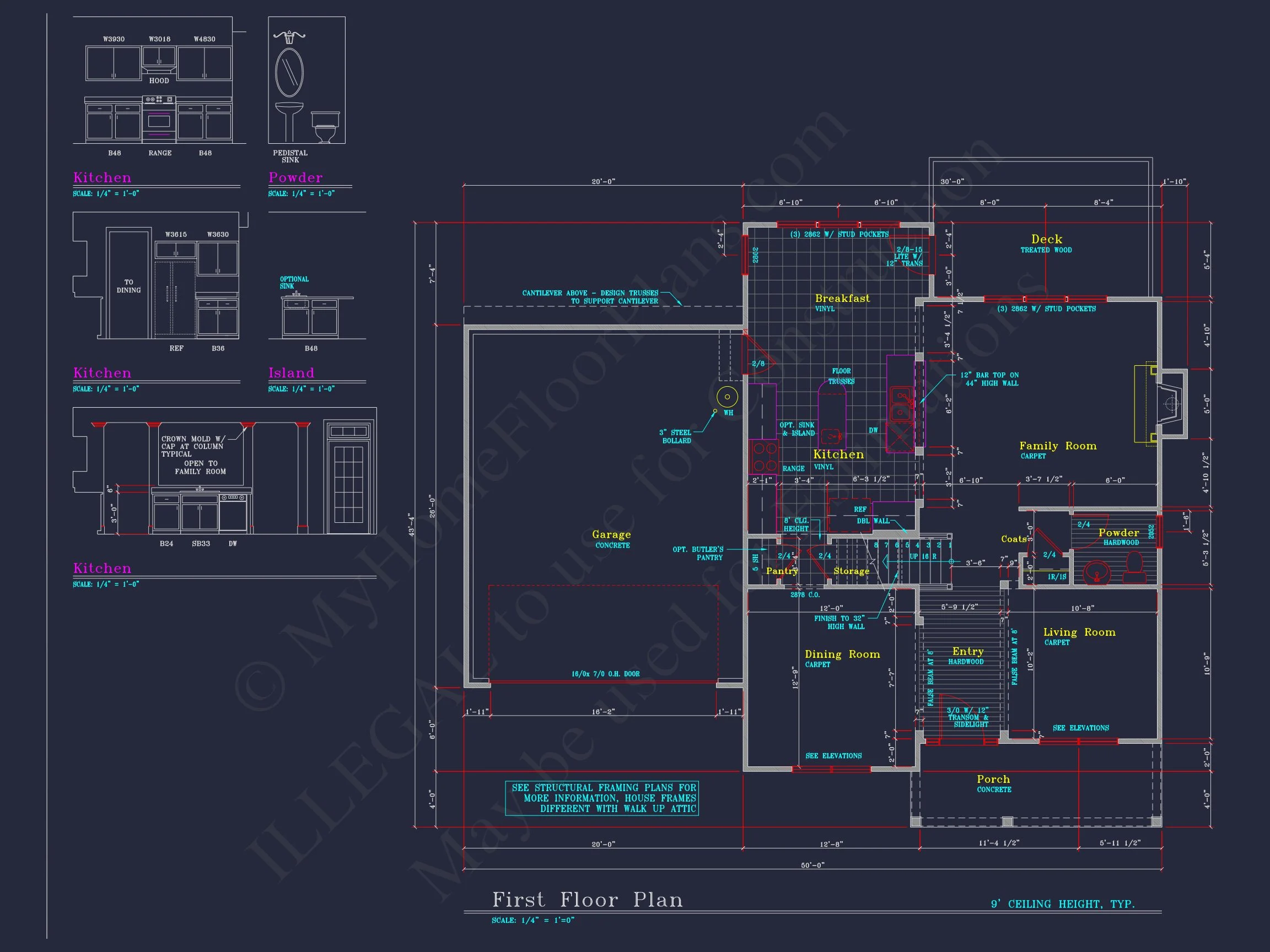 8-1264 HOUSE PLAN - Traditional Colonial Home Plan - 4-Bed, 2.5-Bath, 2,574 SF 18 Beautiful 4-Bedroom house Plan with CAD Designs & 2-Car Garage