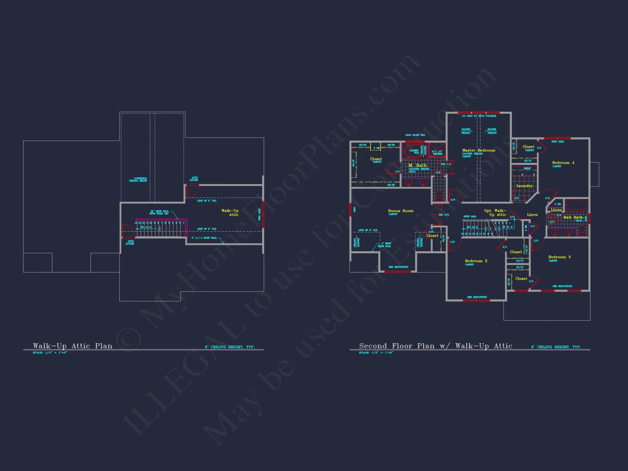 Beautiful 4-Bedroom house Plan with CAD Designs & 2-Car Garage