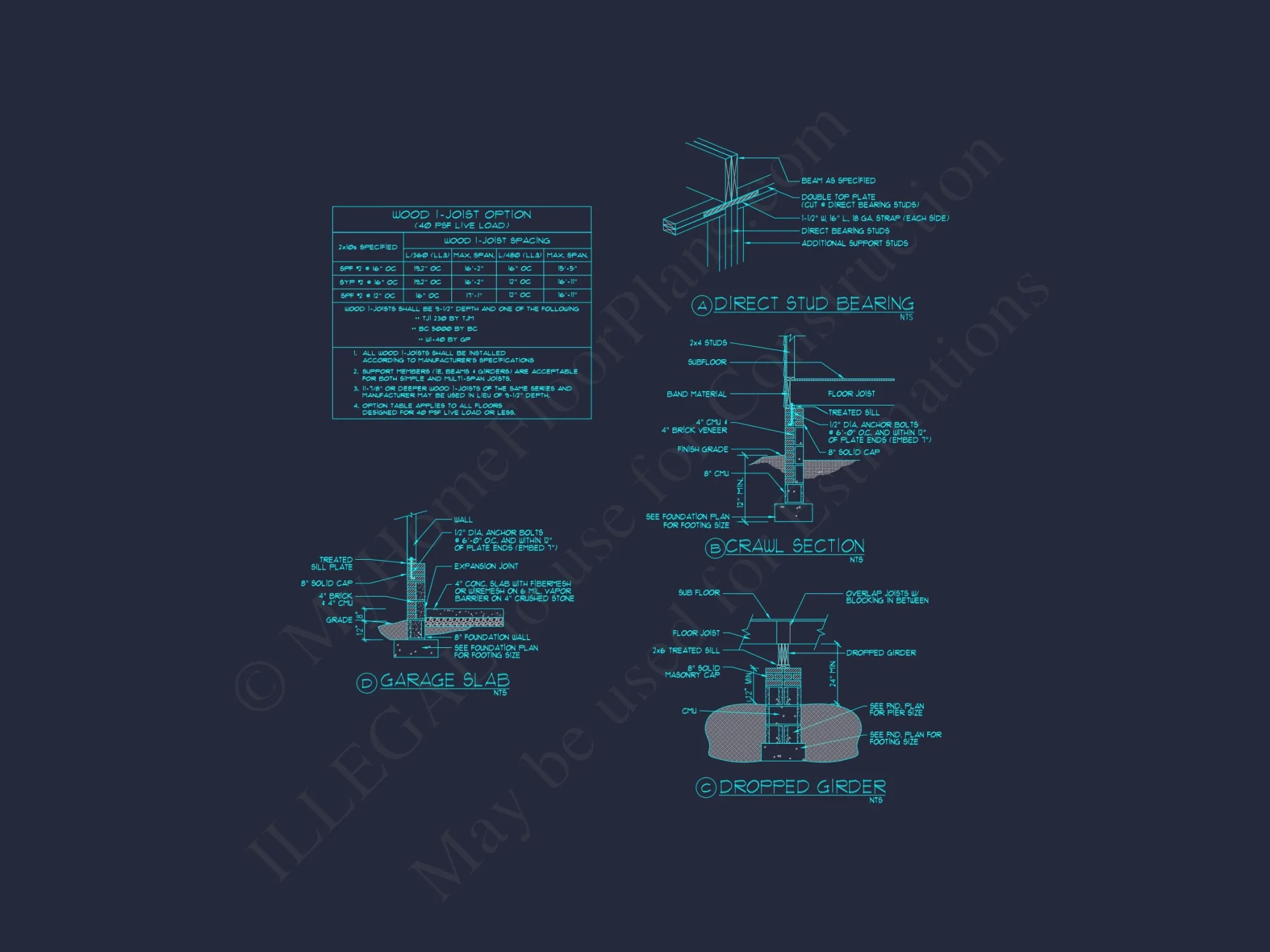 Craftsman house Floor Plan - 2-Story Blueprint with 3 Bedrooms