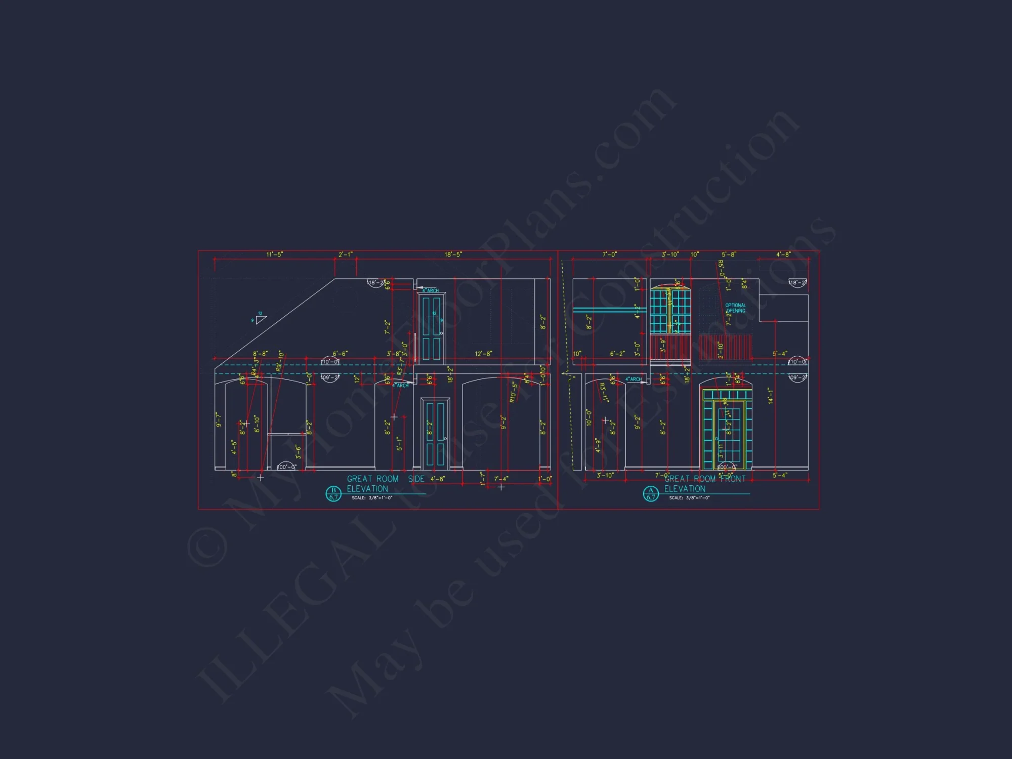 Craftsman house Floor Plan - 2-Story Blueprint with 3 Bedrooms