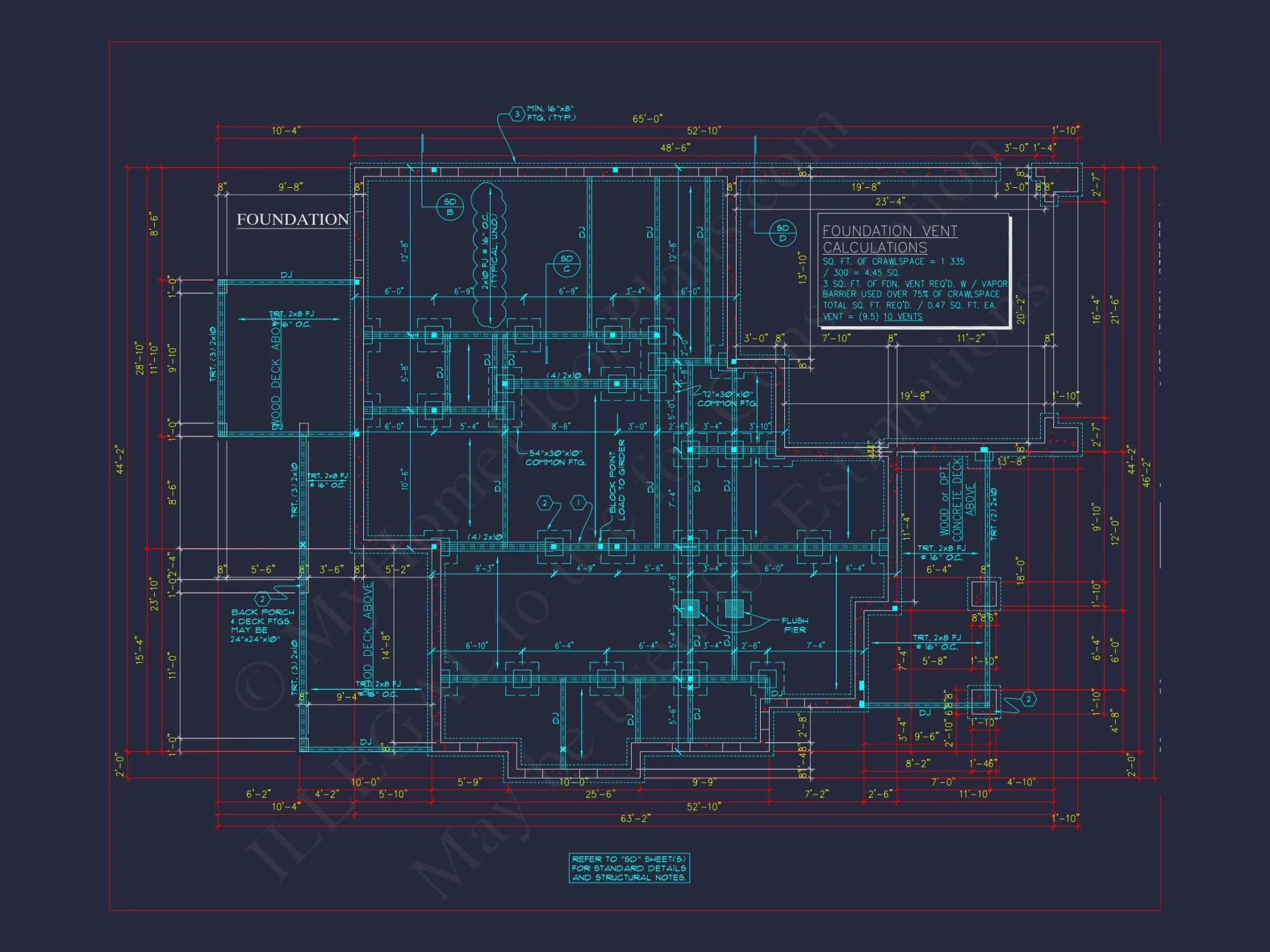 Craftsman house Floor Plan - 2-Story Blueprint with 3 Bedrooms