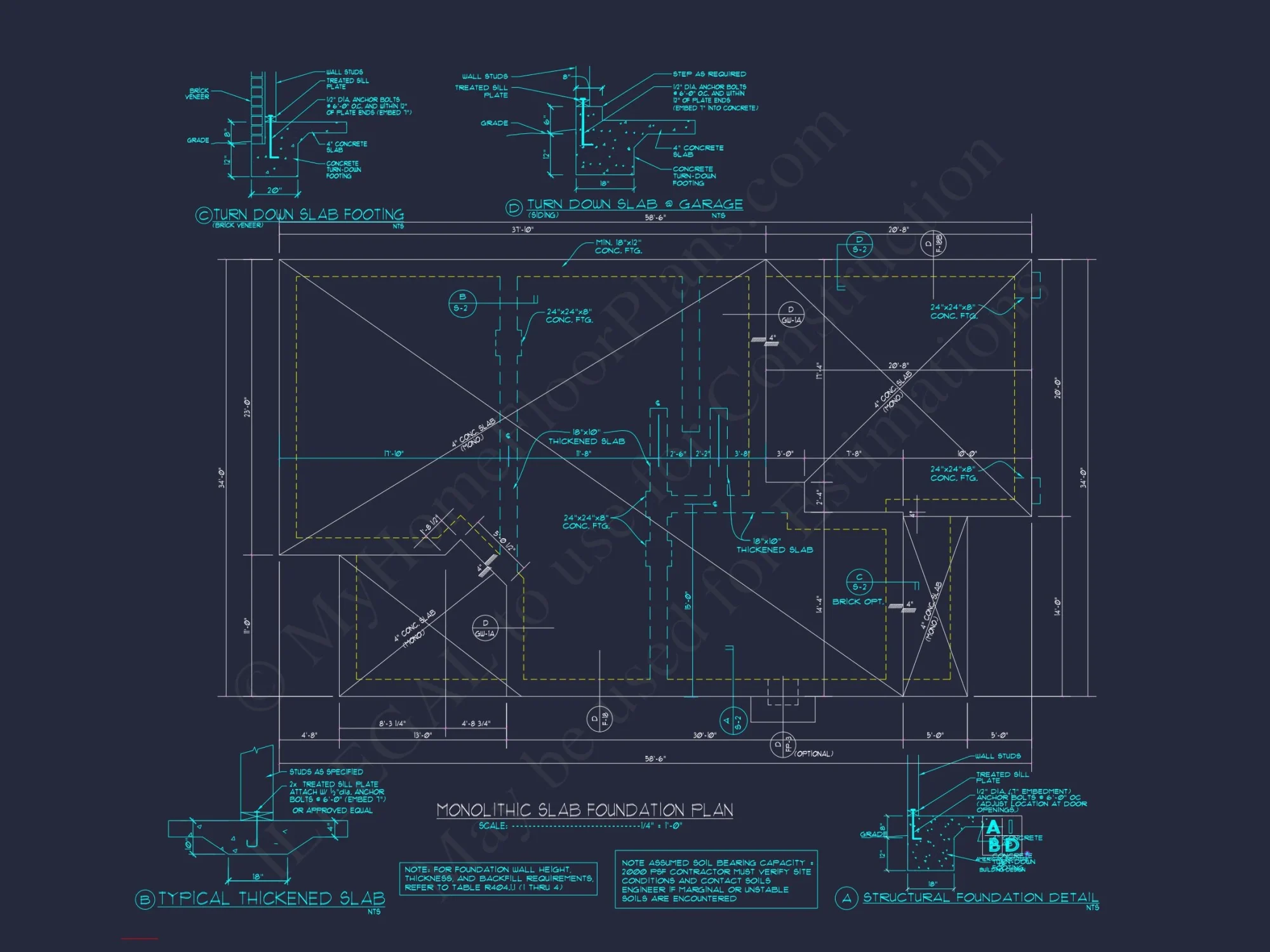 Spacious 4-Bedroom house Plan with CAD Designs and Floor Blueprints