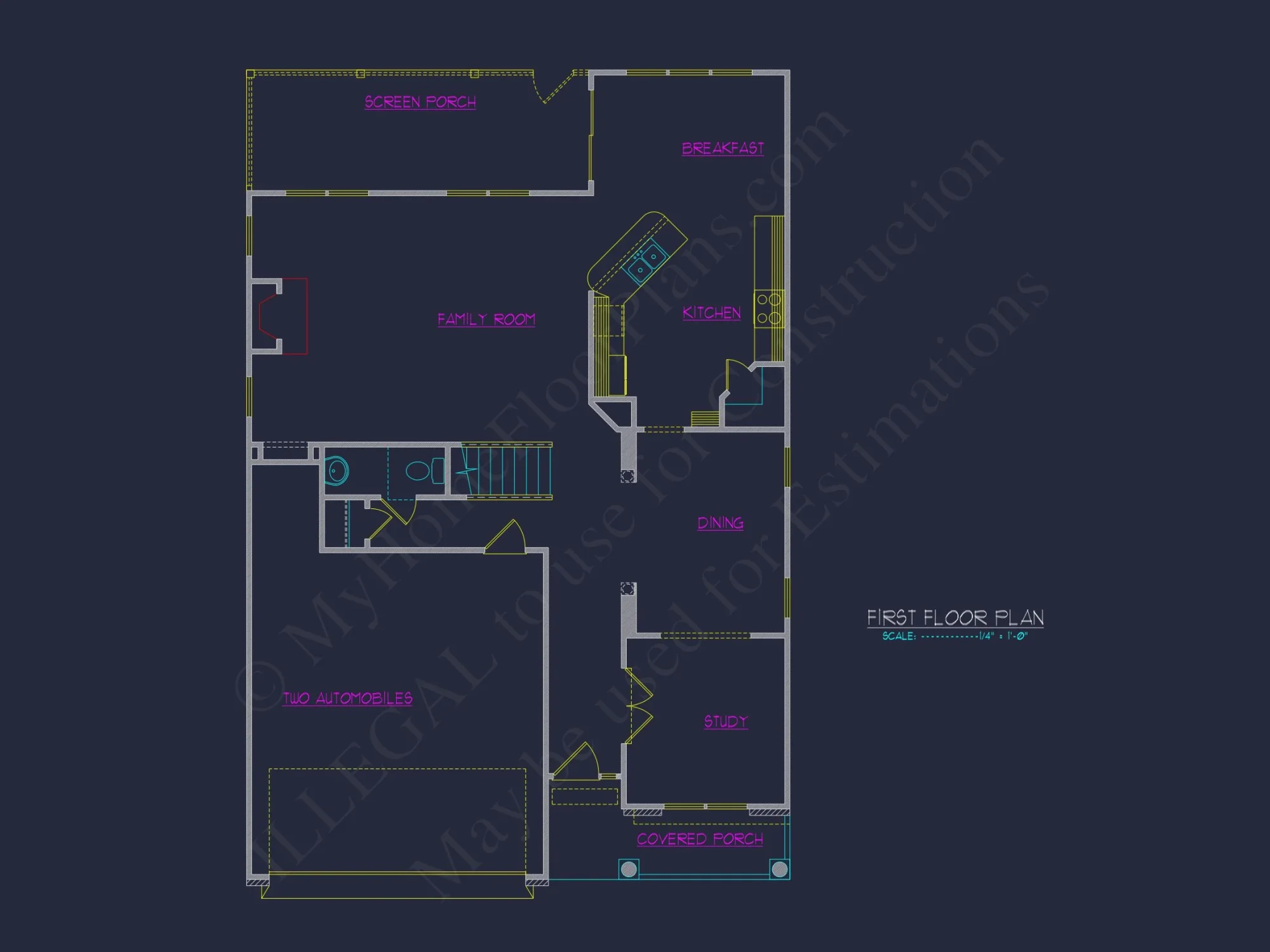 Modern 2-Story house Plan with CAD Designs & Detailed Blueprints