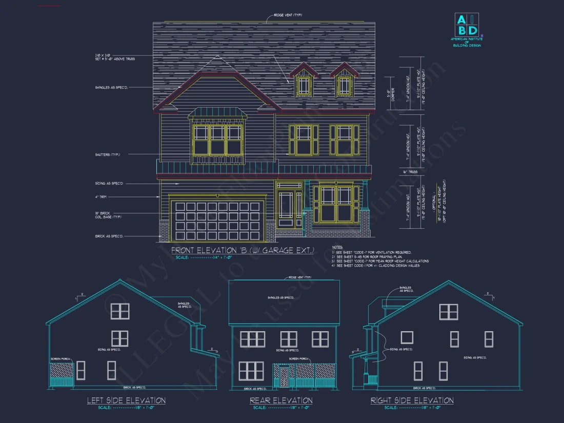 Modern 2-Story house Plan with CAD Designs & Detailed Blueprints