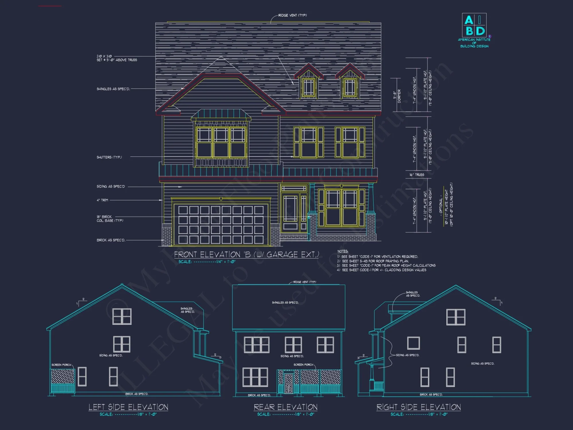 Modern 2-Story house Plan with CAD Designs & Detailed Blueprints