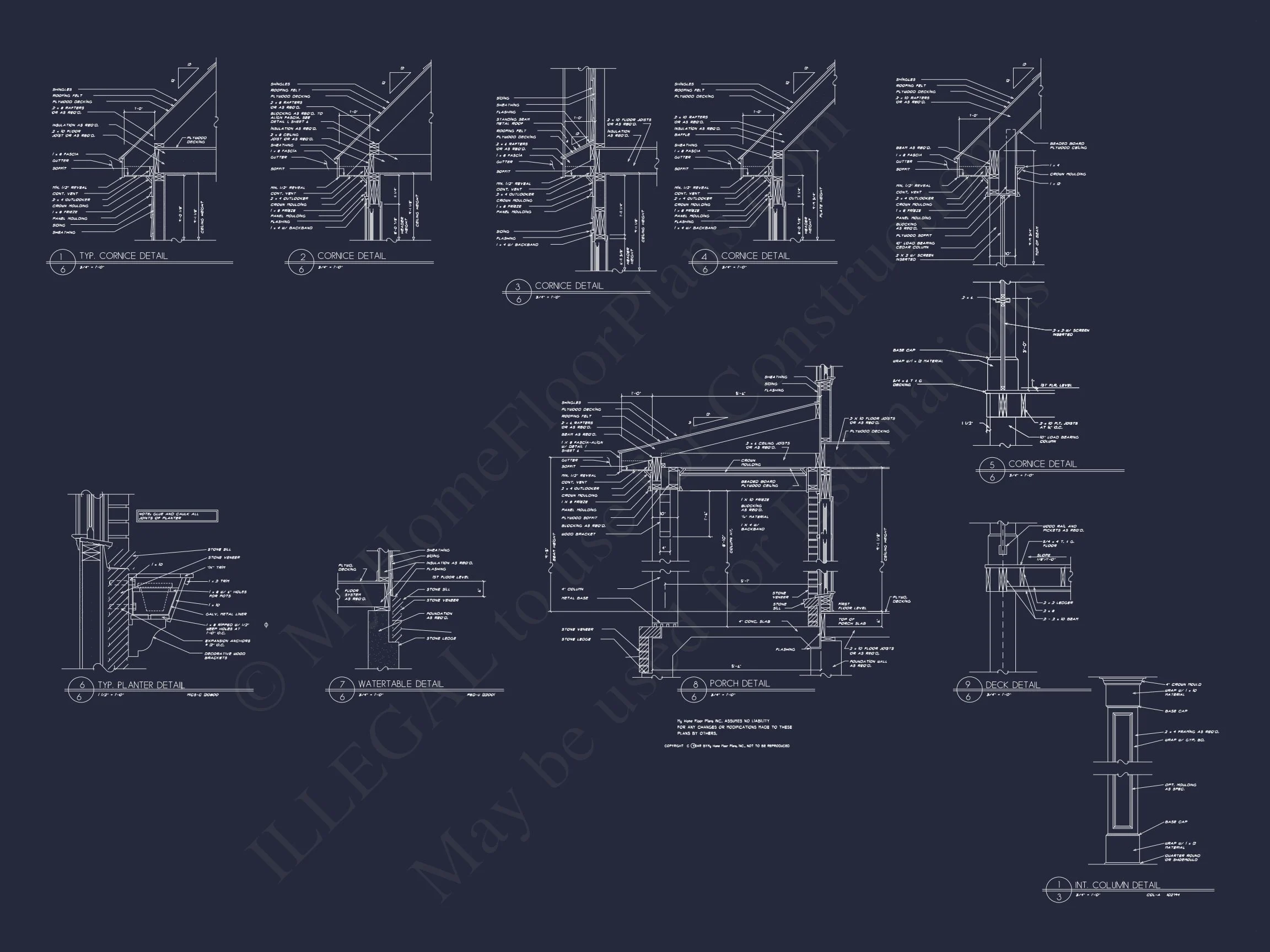 8-1244 HOUSE PLAN - Traditional Craftsman Home Plan - 4-Bed, 3.5-Bath, 2,850 SF 20 Elegant 2-Story house Plan with CAD Designs and Floor Blueprint