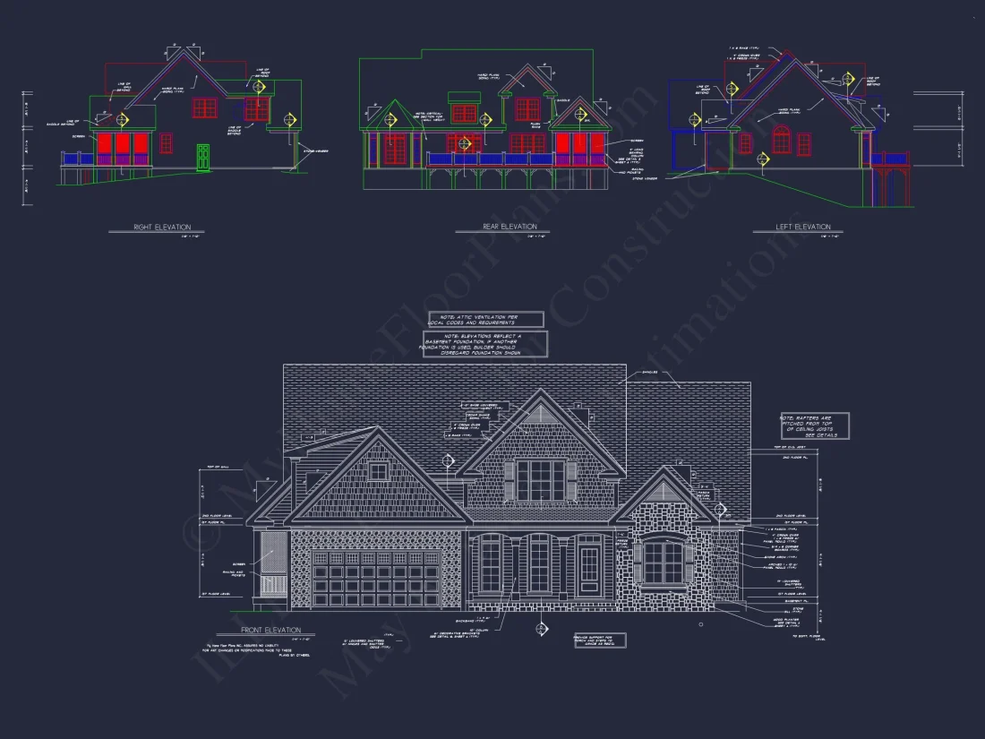 Elegant 2-Story house Plan with CAD Designs and Floor Blueprint
