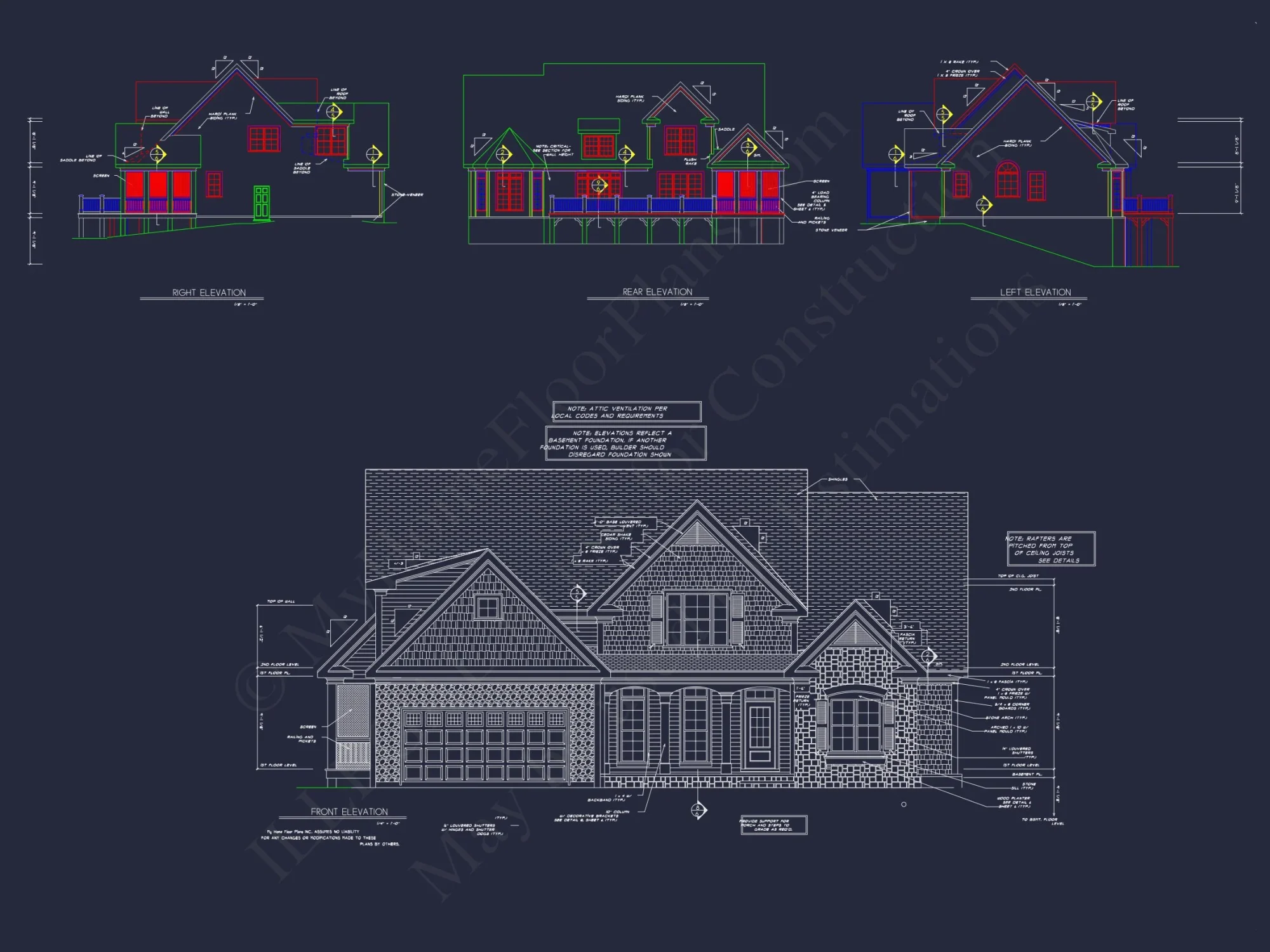 Elegant 2-Story house Plan with CAD Designs and Floor Blueprint
