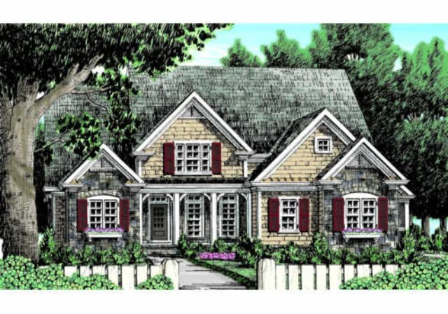 8-1244 HOUSE PLAN - Traditional Craftsman Home Plan - 4-Bed, 3.5-Bath, 2,850 SF 3 Elegant 2-Story house Plan with CAD Designs and Floor Blueprint