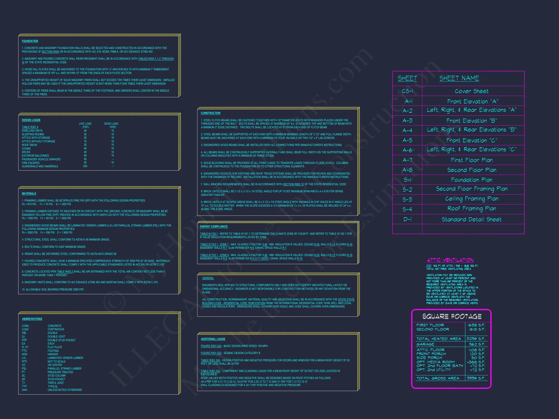 8-1231 HOUSE PLAN - Traditional Colonial Home Plan - 4-Bed, 3-Bath, 3,250 SF 21 Elegant 2-Story house Plan with Detailed CAD Designs