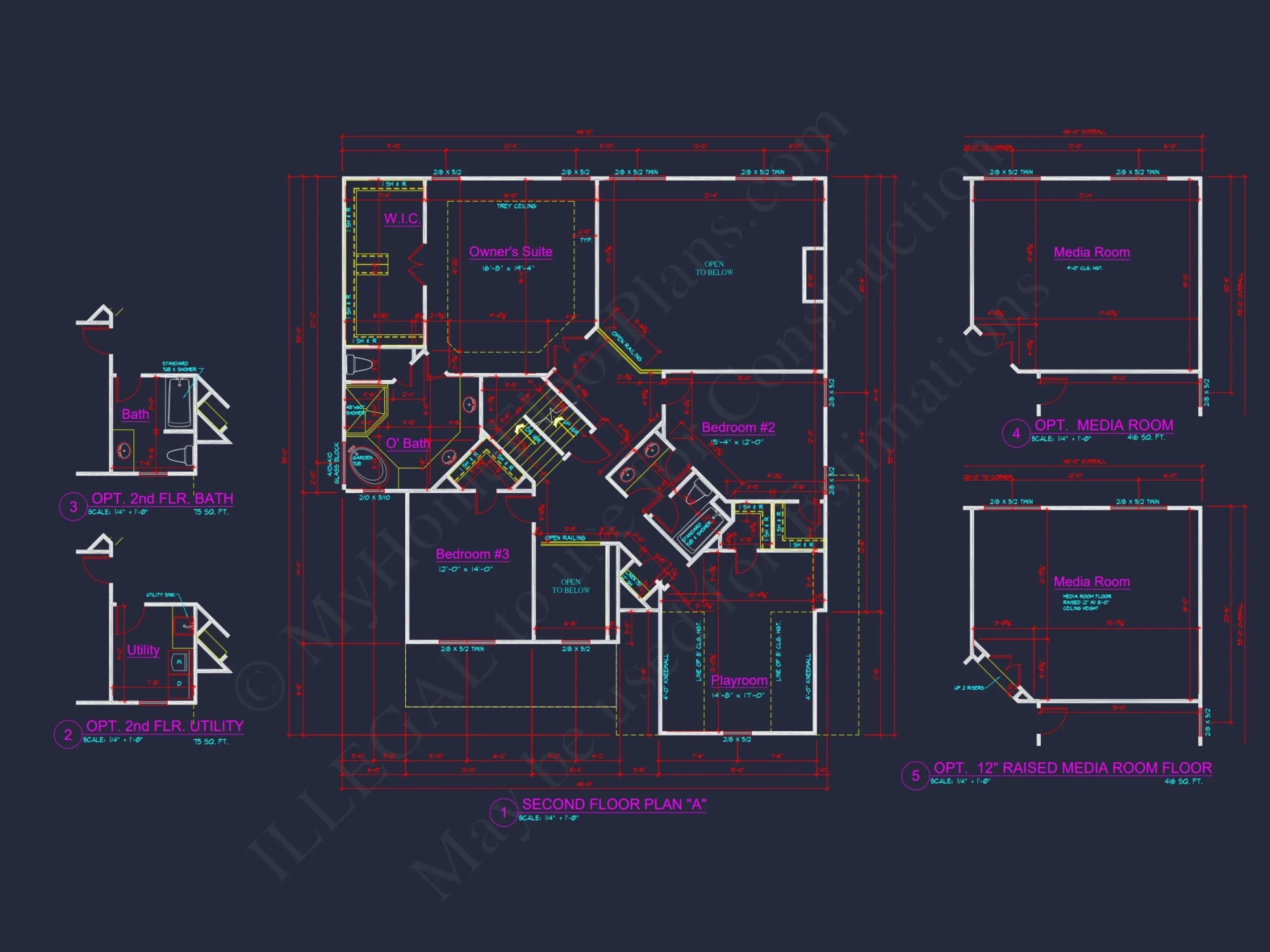 Elegant 2-Story house Plan with Detailed CAD Designs