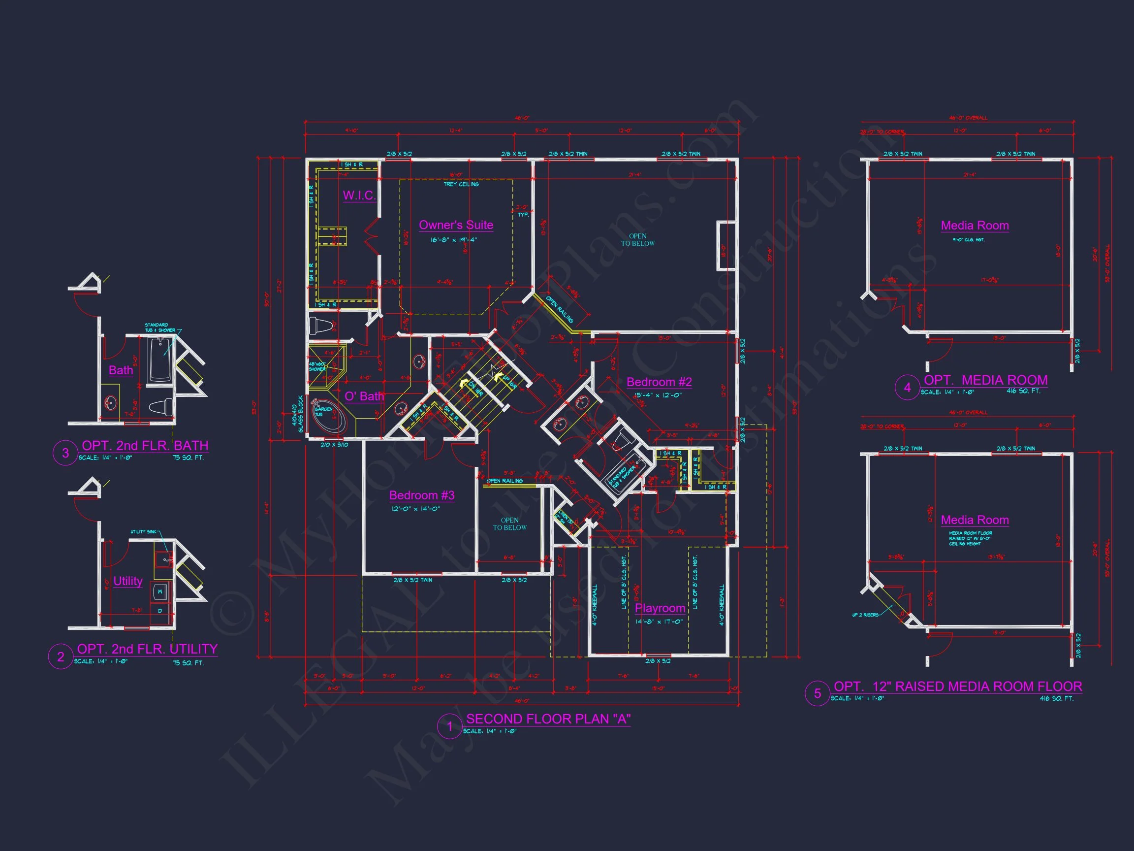 8-1231 HOUSE PLAN - Traditional Colonial Home Plan - 4-Bed, 3-Bath, 3,250 SF 13 Elegant 2-Story house Plan with Detailed CAD Designs