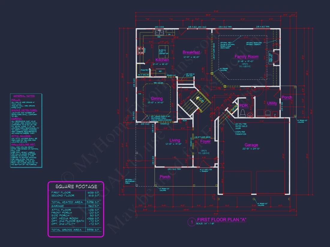 Elegant 2-Story house Plan with Detailed CAD Designs