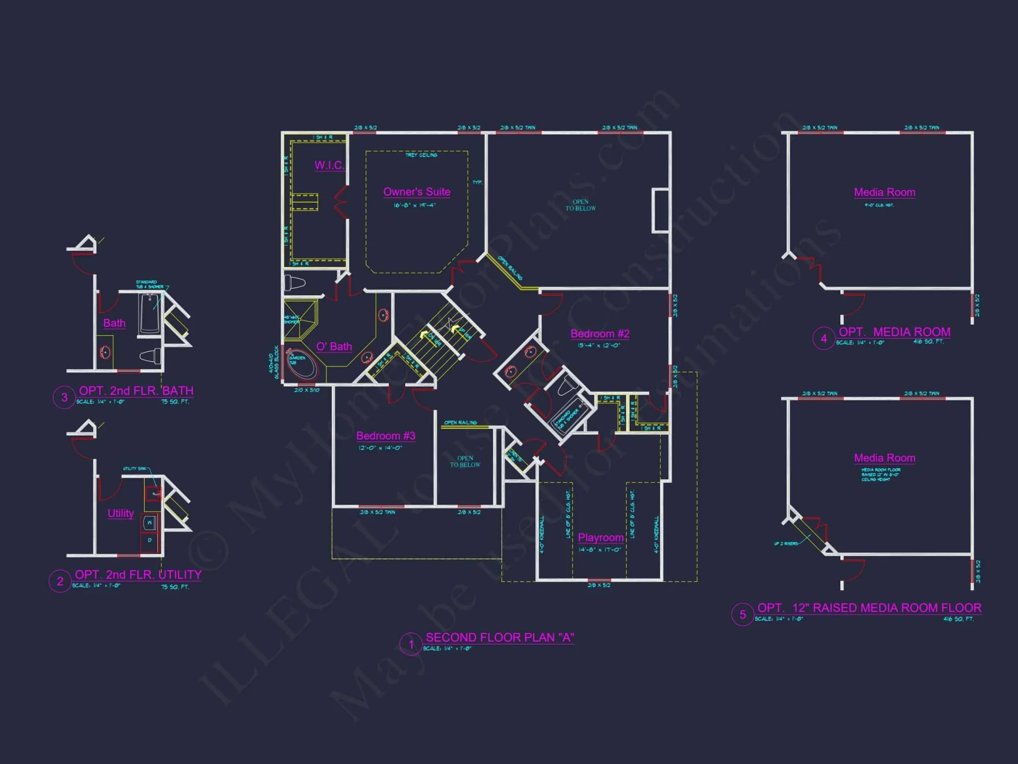 Elegant 2-Story house Plan with Detailed CAD Designs