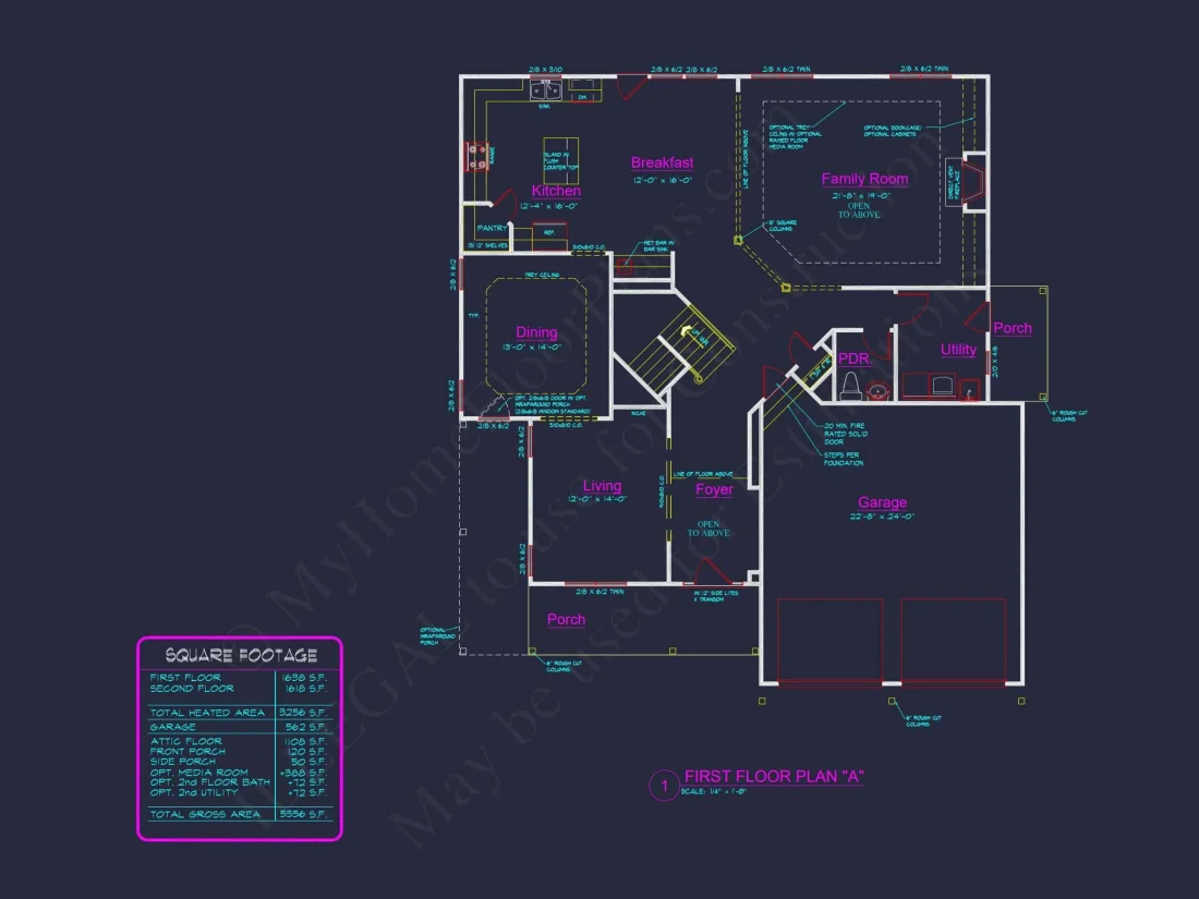 Elegant 2-Story house Plan with Detailed CAD Designs
