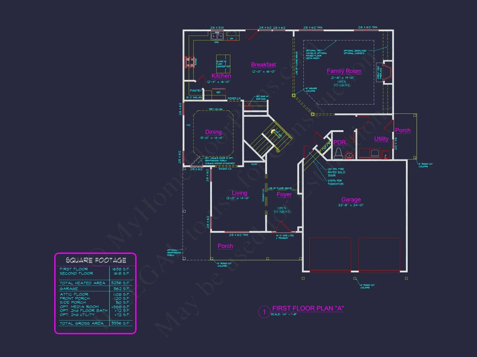 Elegant 2-Story house Plan with Detailed CAD Designs