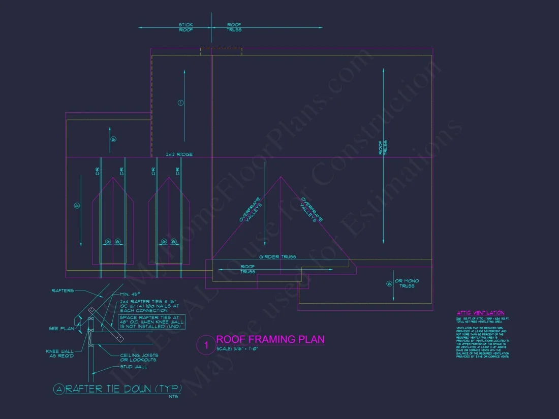 Modern Family house Plan with CAD Blueprint Designs