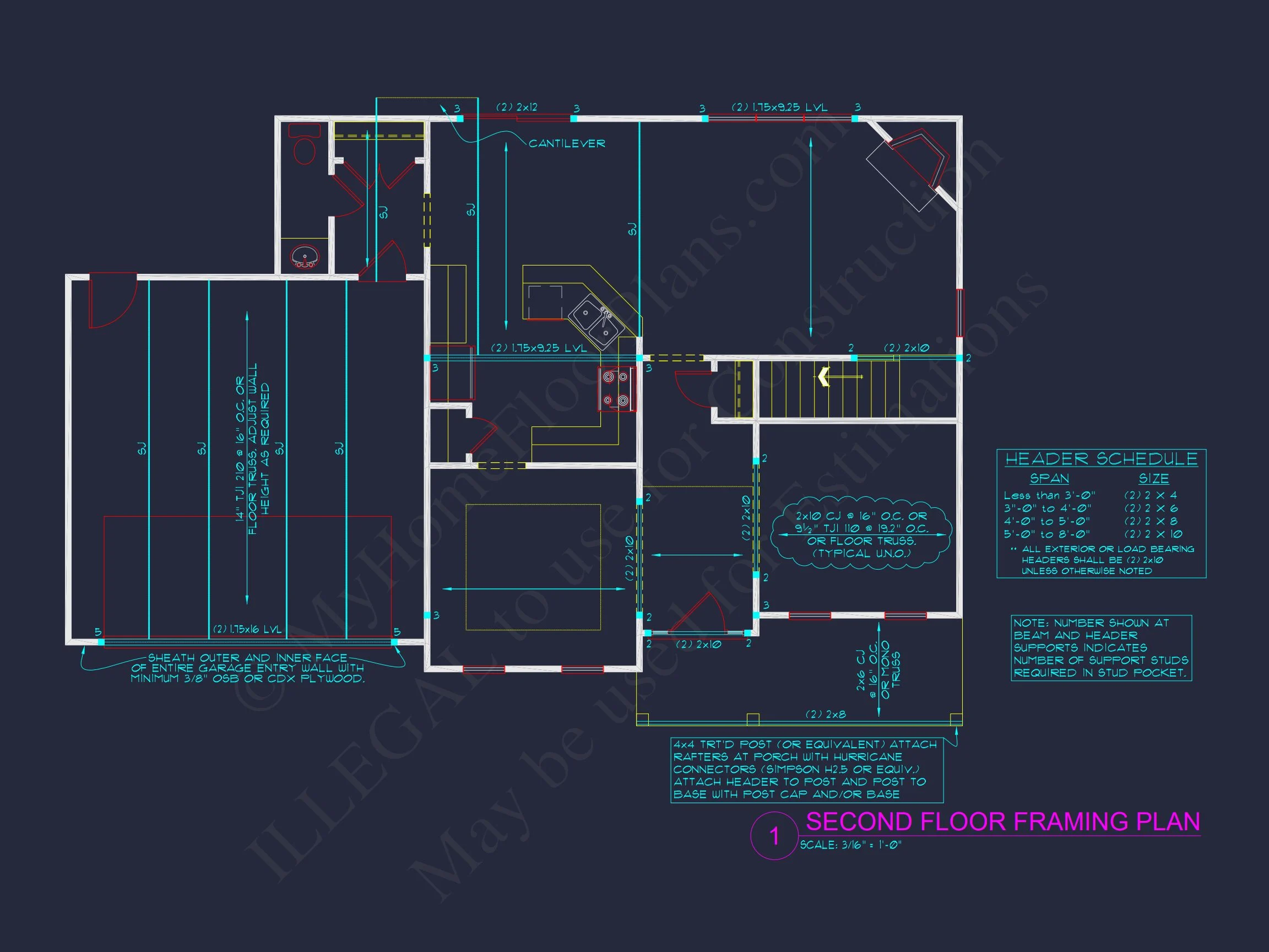8-1228 HOUSE PLAN - Colonial Home Plan - 4-Bed, 3-Bath, 2,800 SF 14 Modern Family house Plan with CAD Blueprint Designs