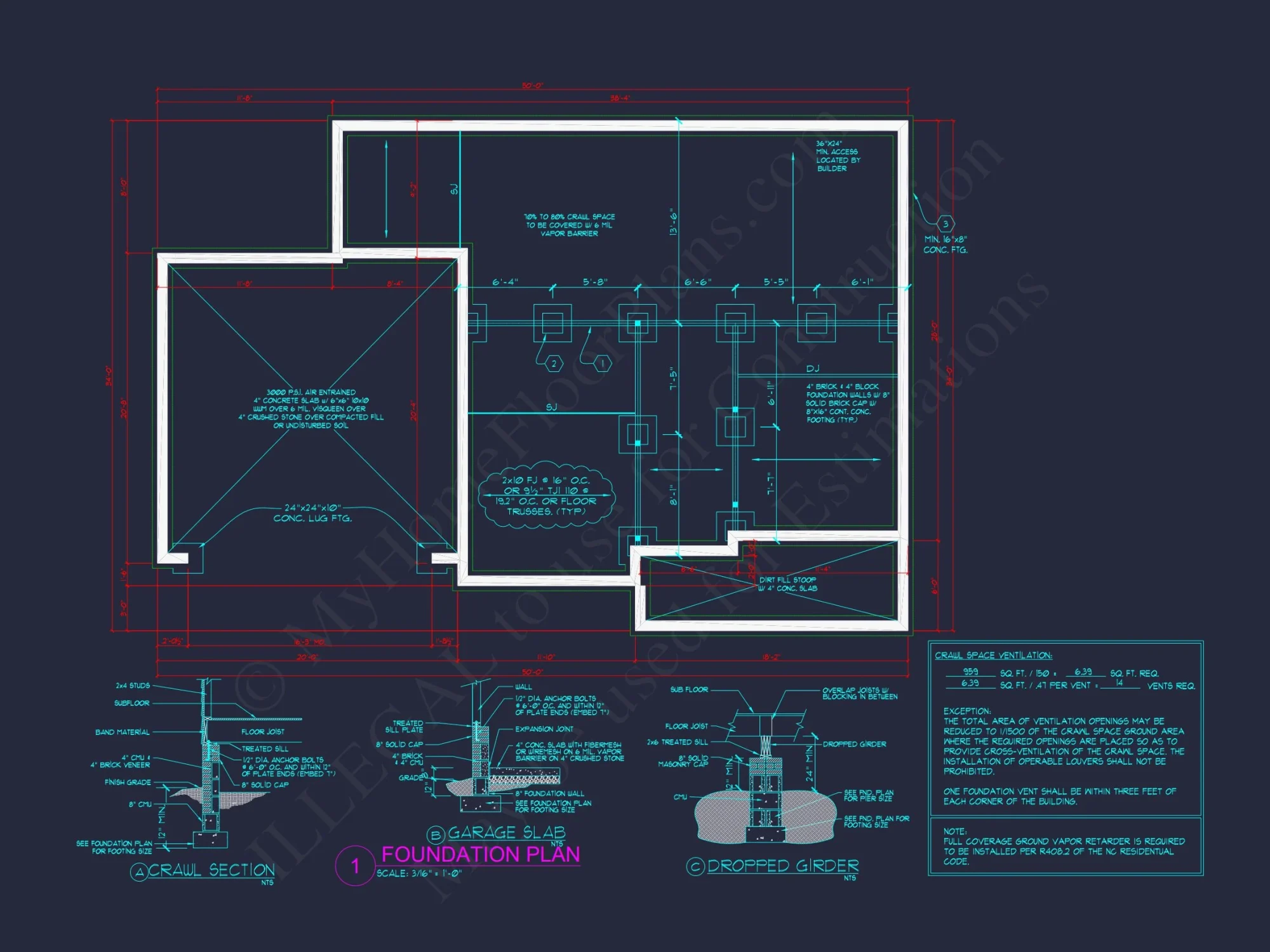 Modern Family house Plan with CAD Blueprint Designs