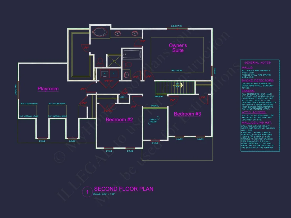 Modern Family house Plan with CAD Blueprint Designs