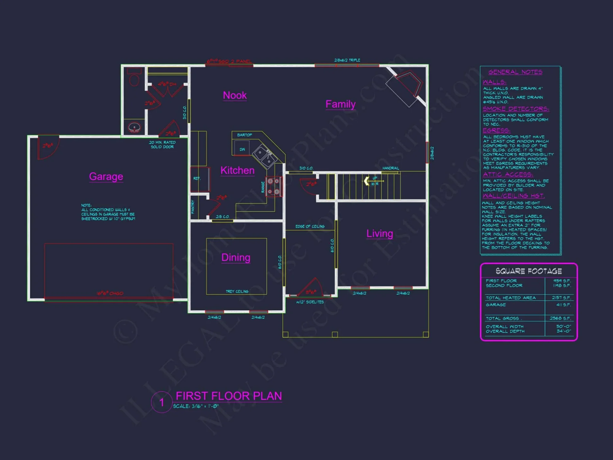 Modern Family house Plan with CAD Blueprint Designs