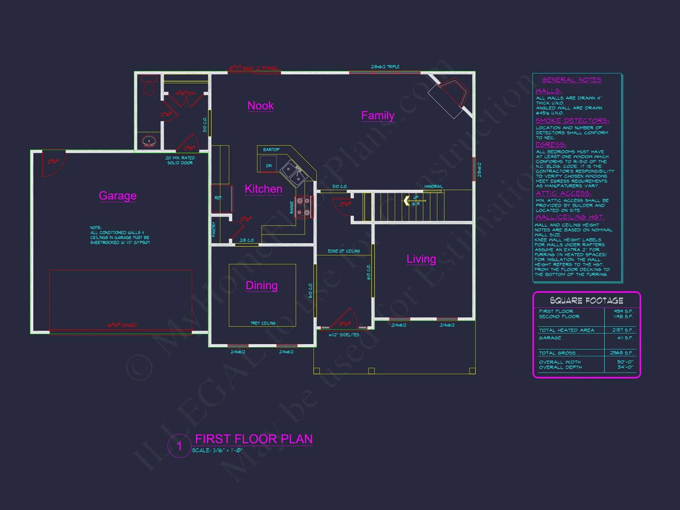 8-1228 HOUSE PLAN - Colonial Home Plan - 4-Bed, 3-Bath, 2,800 SF 8 Modern Family house Plan with CAD Blueprint Designs