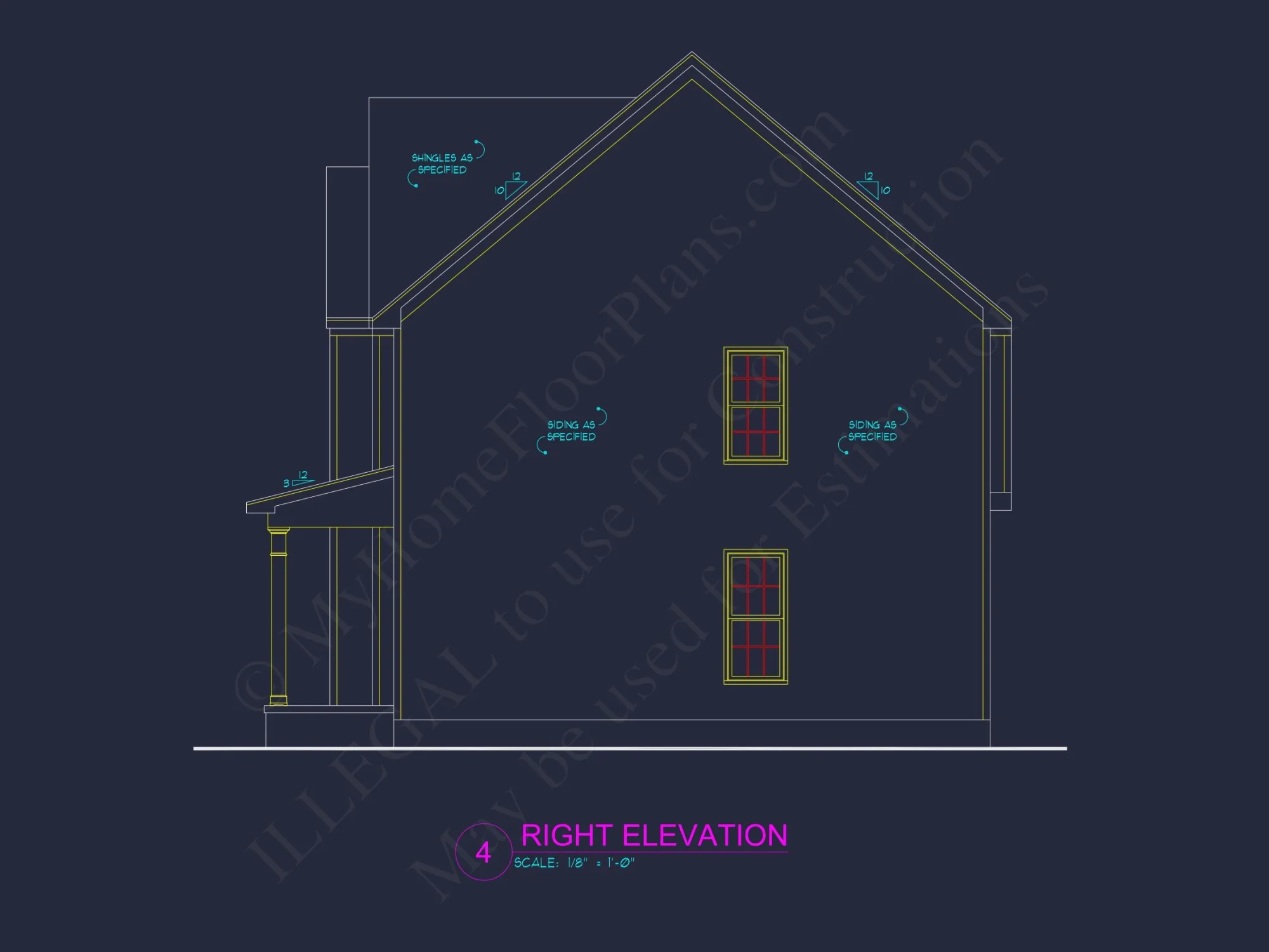 Modern Family house Plan with CAD Blueprint Designs