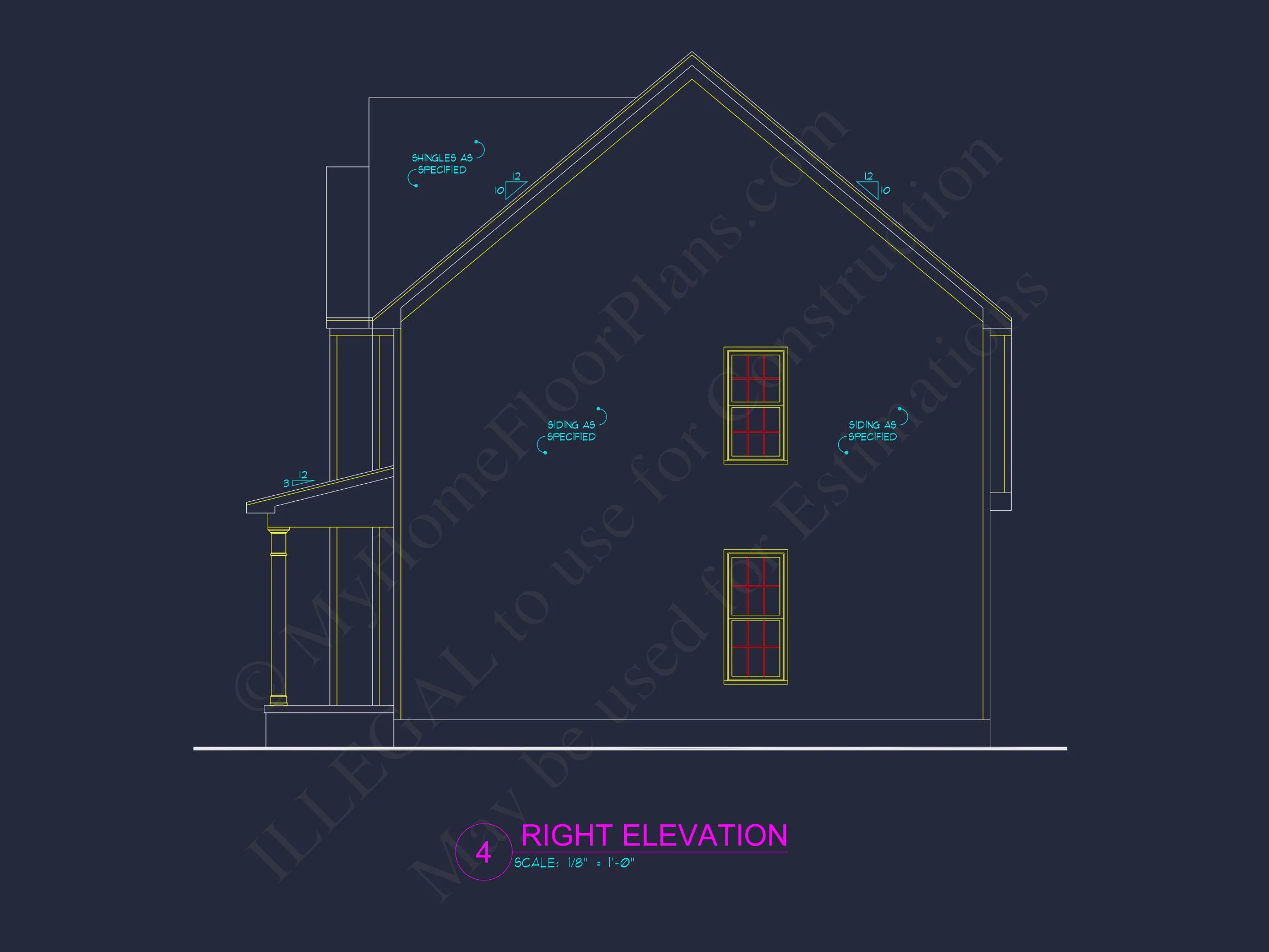 8-1228 HOUSE PLAN - Colonial Home Plan - 4-Bed, 3-Bath, 2,800 SF 5 Modern Family house Plan with CAD Blueprint Designs