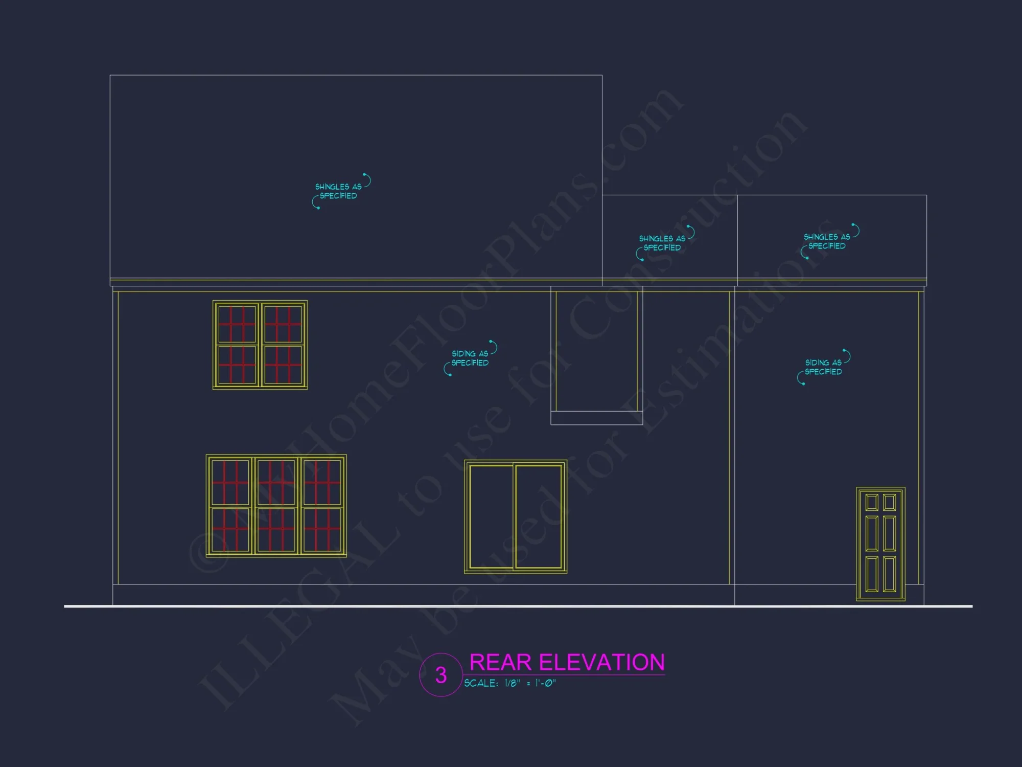 Modern Family house Plan with CAD Blueprint Designs