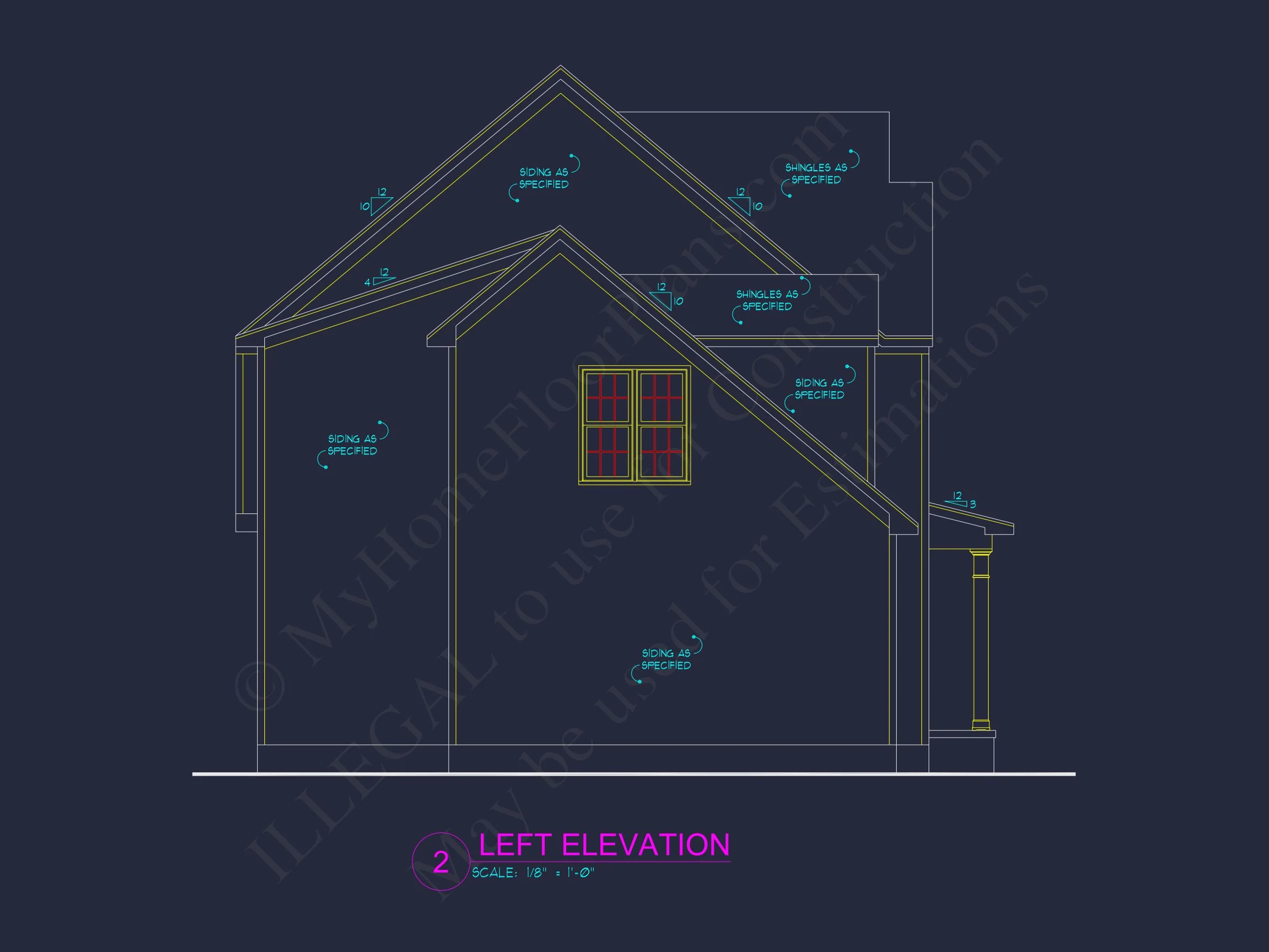 8-1228 HOUSE PLAN - Colonial Home Plan - 4-Bed, 3-Bath, 2,800 SF 3 Modern Family house Plan with CAD Blueprint Designs