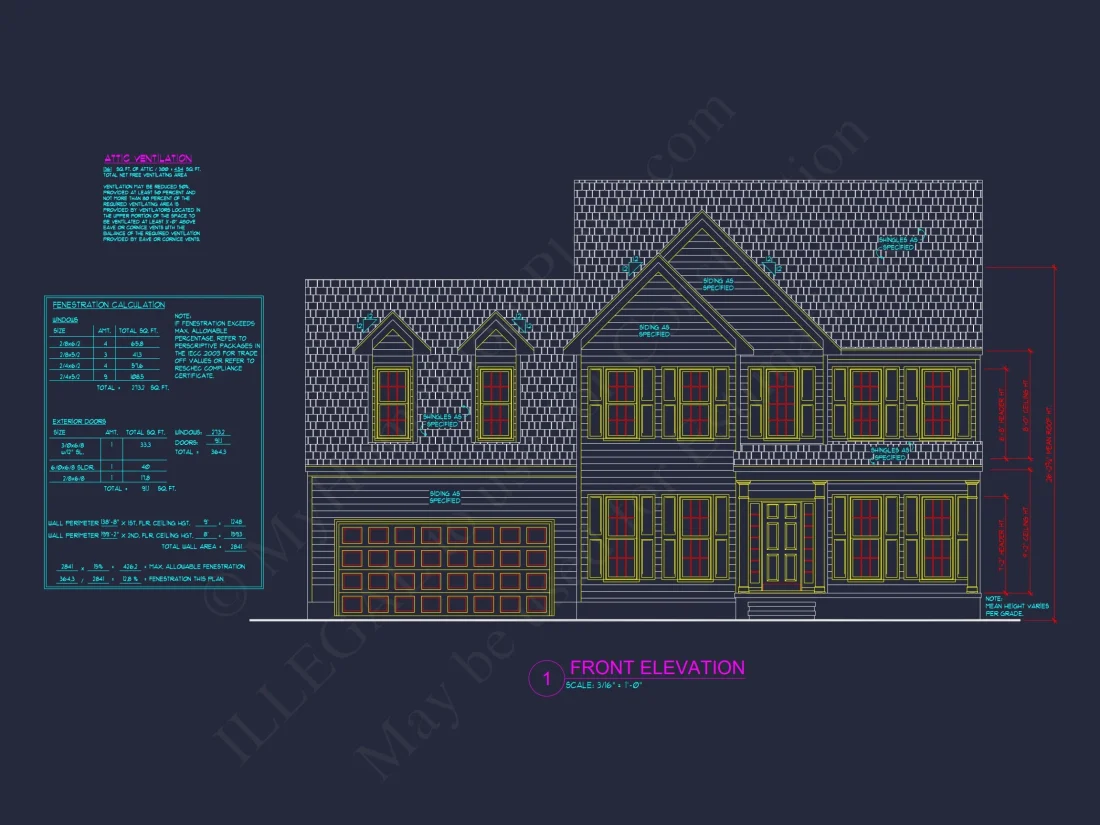 Modern Family house Plan with CAD Blueprint Designs