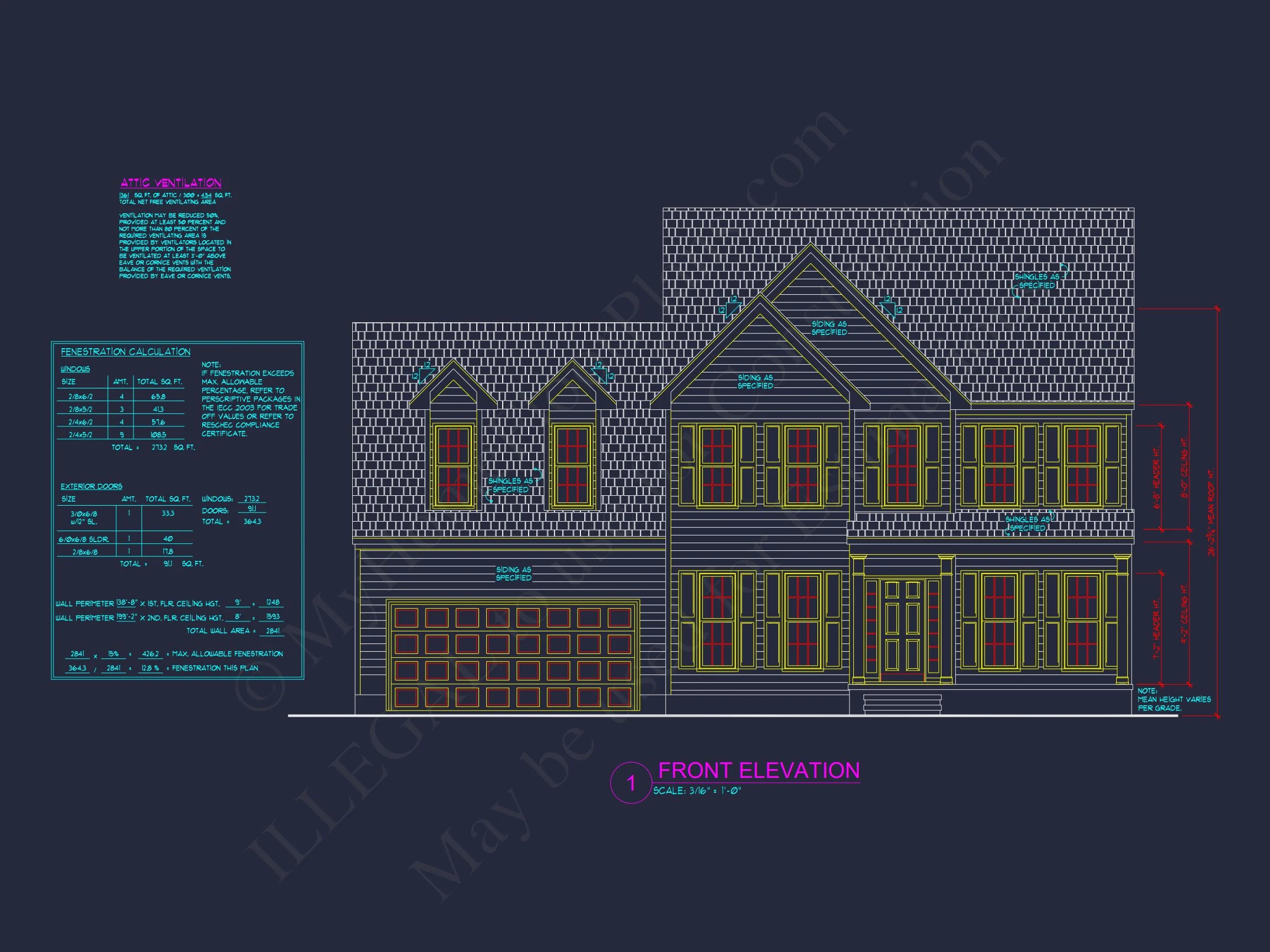 8-1228 HOUSE PLAN - Colonial Home Plan - 4-Bed, 3-Bath, 2,800 SF 2 Modern Family house Plan with CAD Blueprint Designs