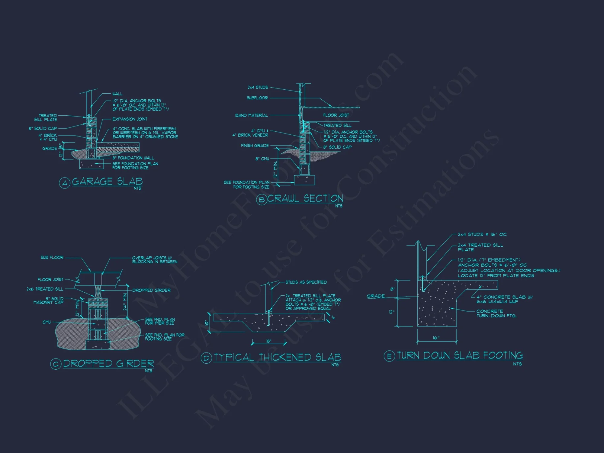 Modern Suburban house Plan with 4 Bedrooms and CAD Designs