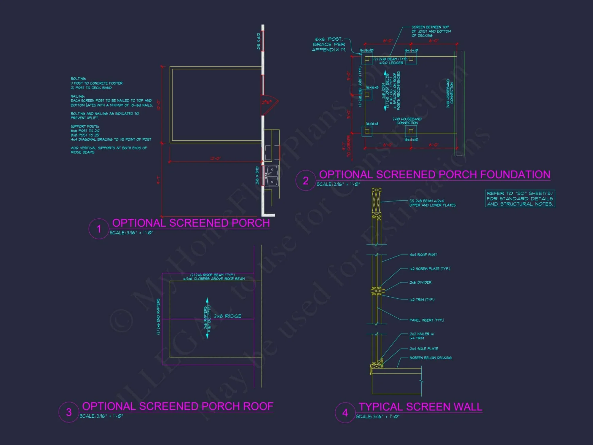 Modern Suburban house Plan with 4 Bedrooms and CAD Designs