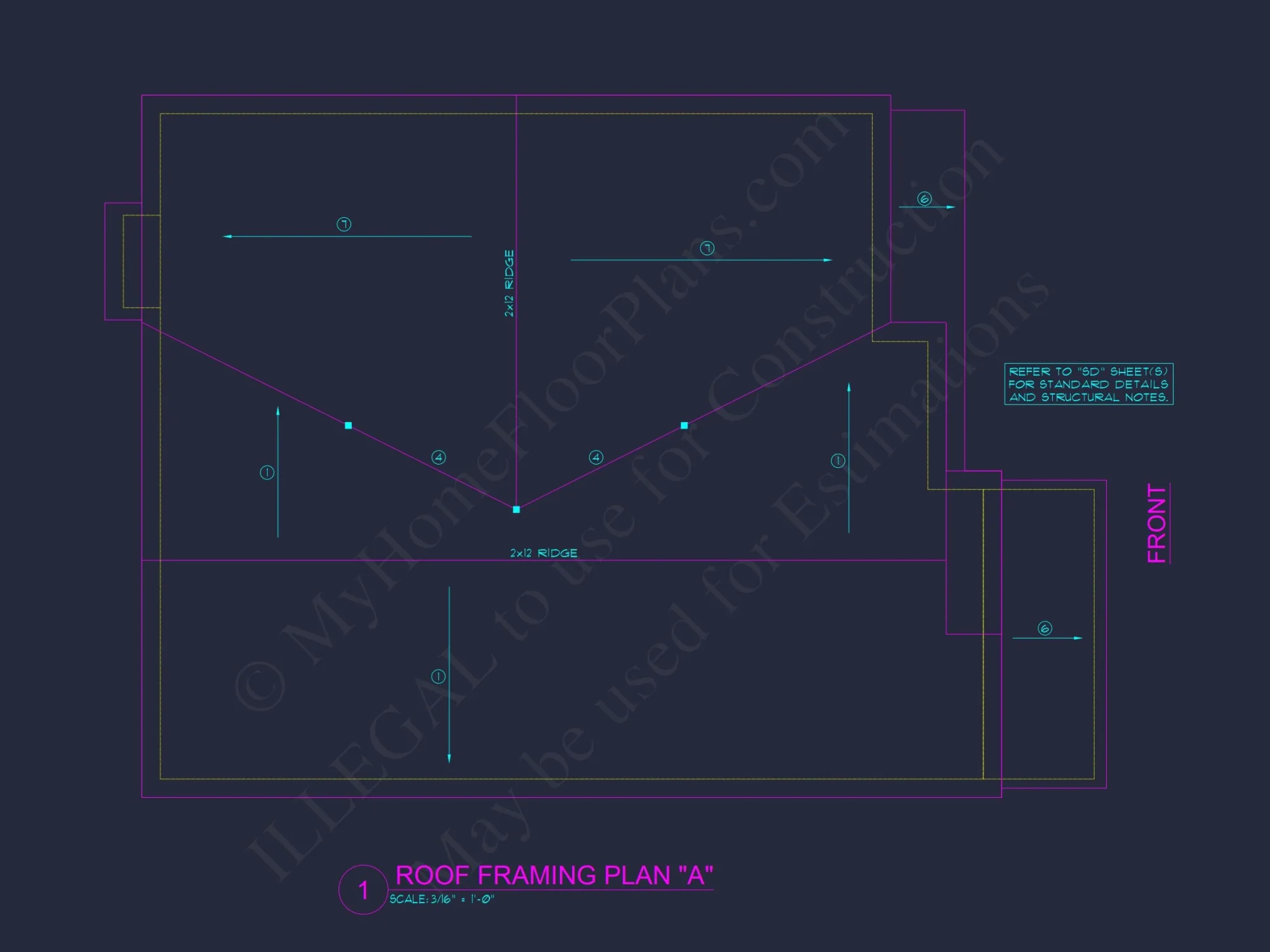 Modern Suburban house Plan with 4 Bedrooms and CAD Designs