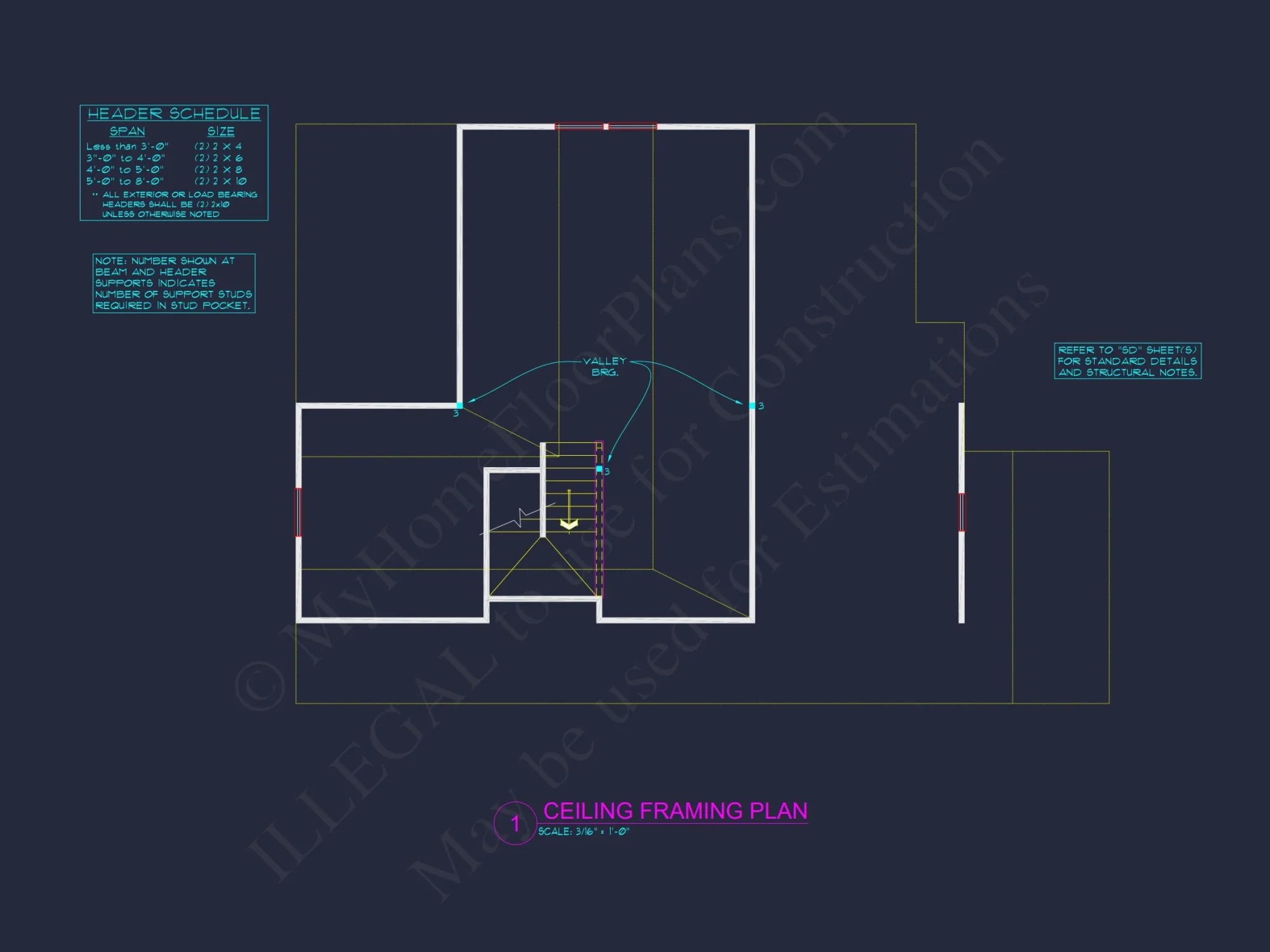Modern Suburban house Plan with 4 Bedrooms and CAD Designs