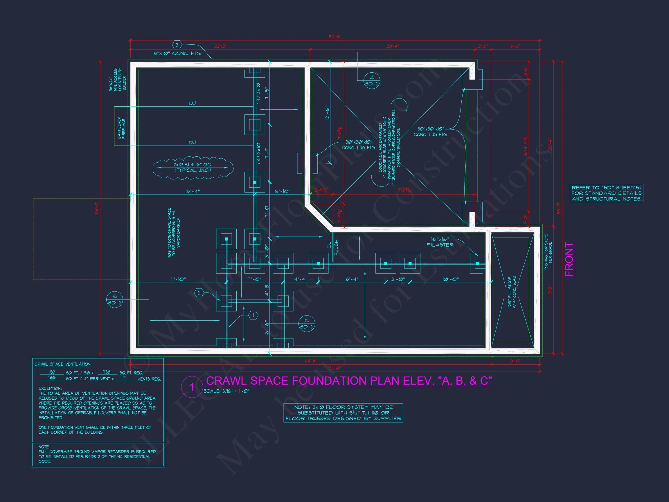 8-1227 HOUSE PLAN - Modern Farmhouse Plan - 4-Bed, 2.5-Bath, 2,600 SF 21 Modern Suburban house Plan with 4 Bedrooms and CAD Designs