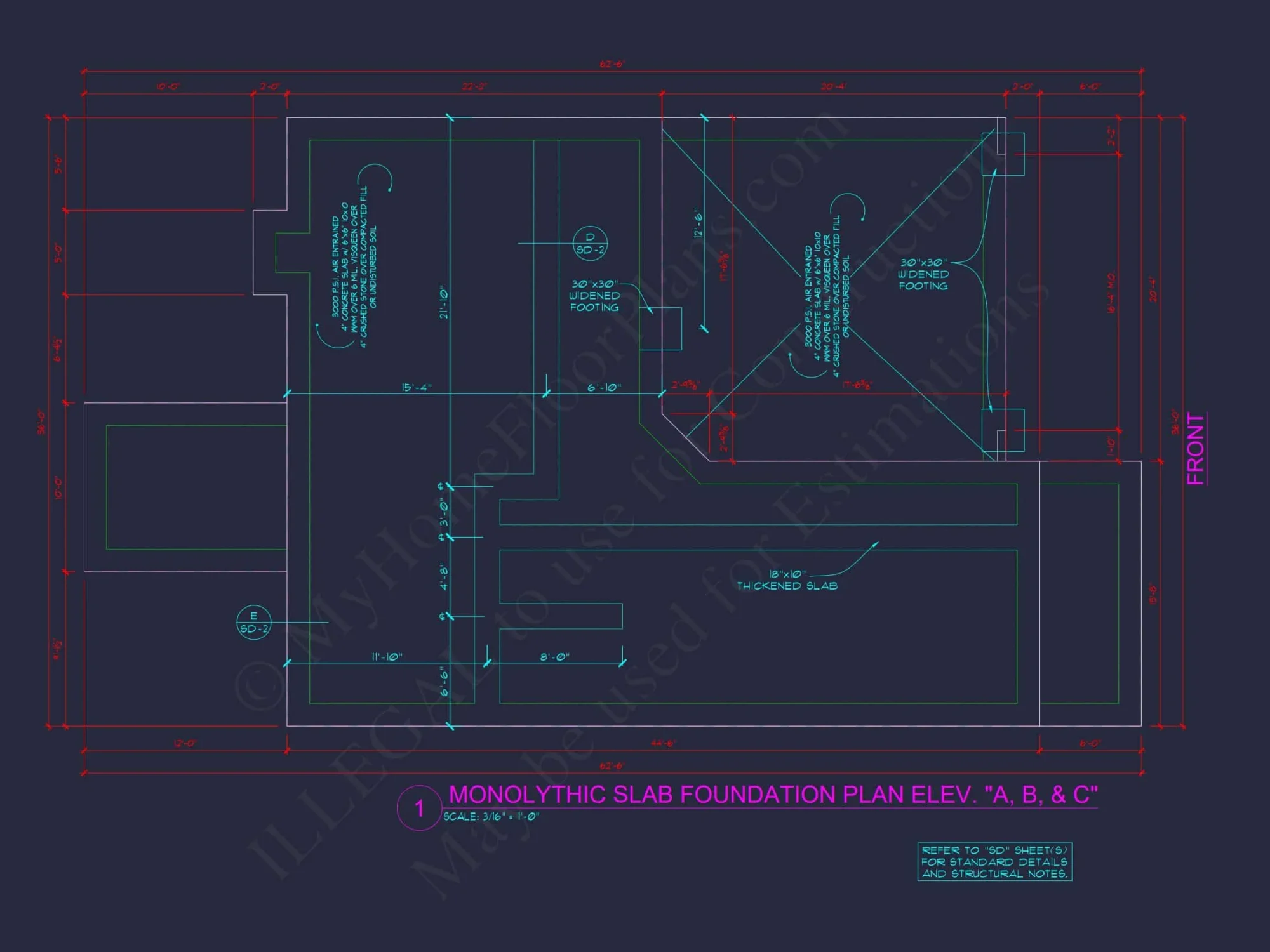 Modern Suburban house Plan with 4 Bedrooms and CAD Designs