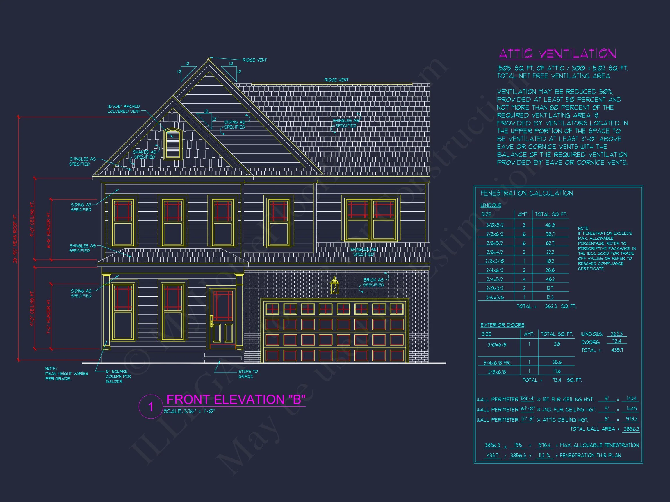 8-1227 HOUSE PLAN - Modern Farmhouse Plan - 4-Bed, 2.5-Bath, 2,600 SF 5 Modern Suburban house Plan with 4 Bedrooms and CAD Designs