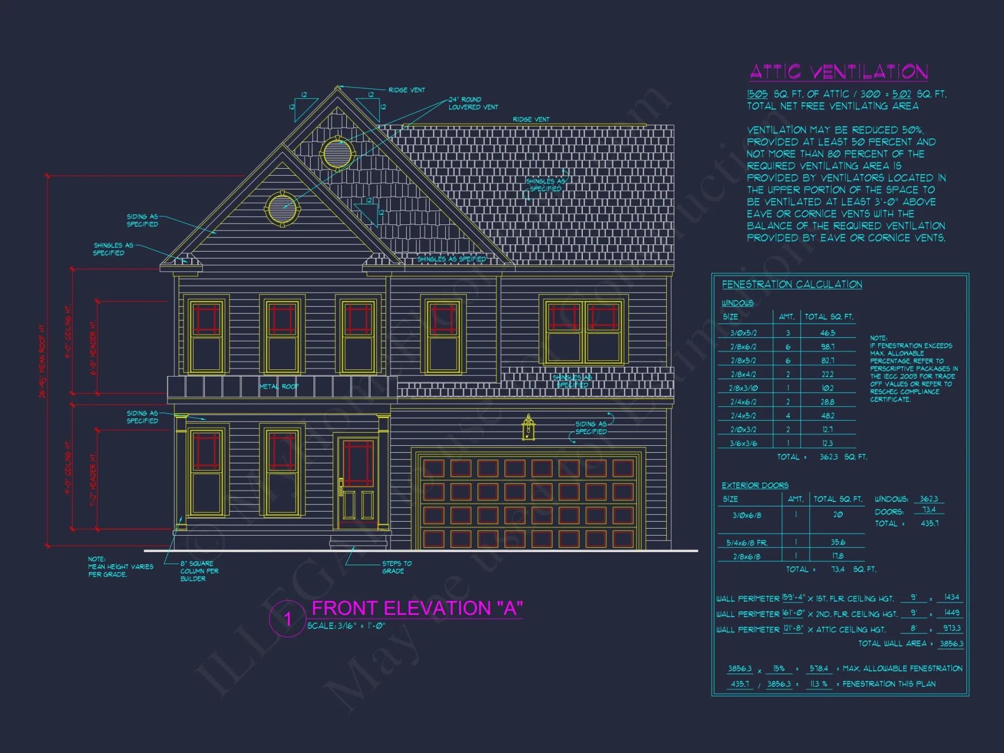 Modern Suburban house Plan with 4 Bedrooms and CAD Designs