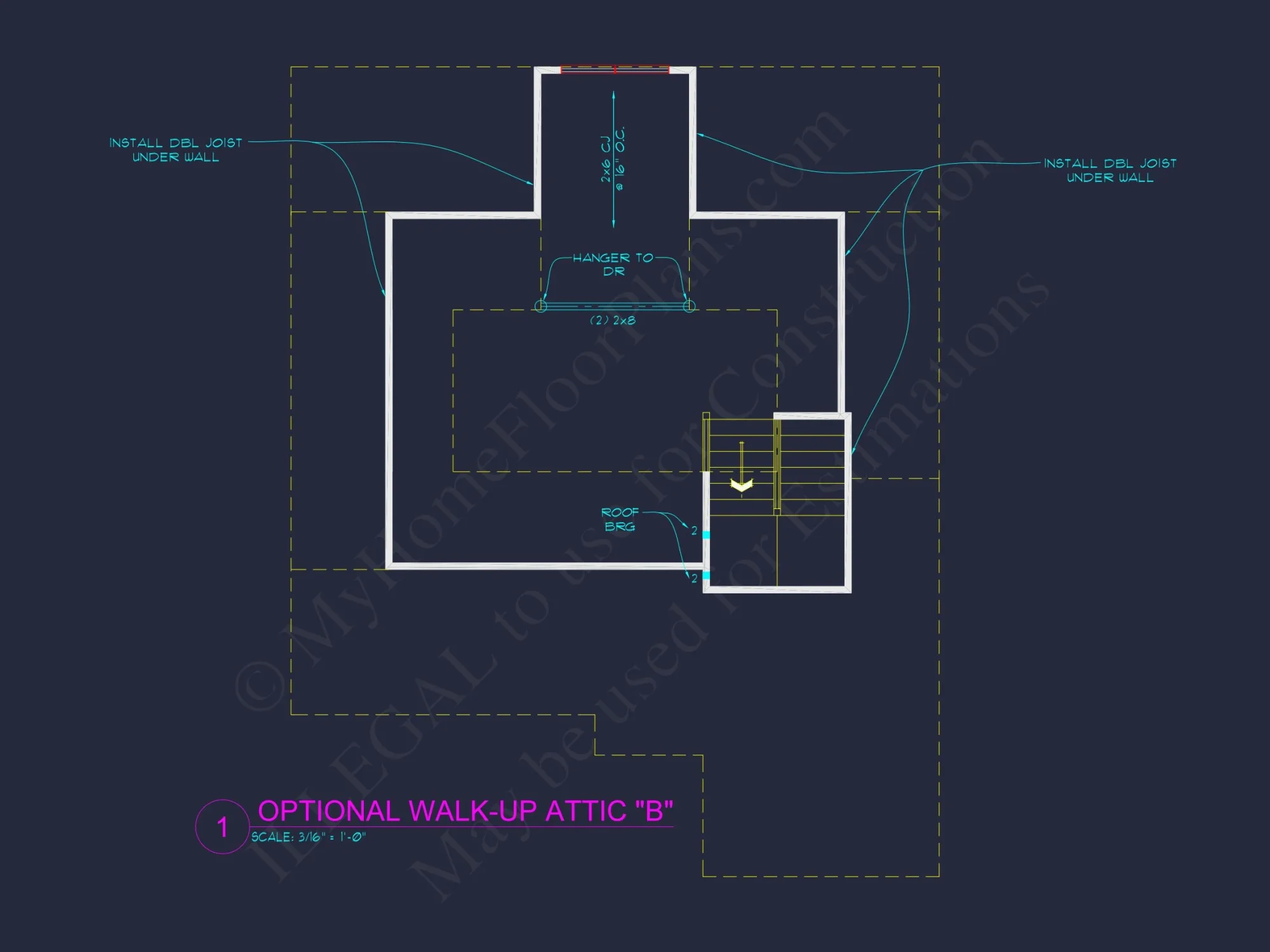 Modern Suburban house Plan with 2 Stories & 3 Bedrooms