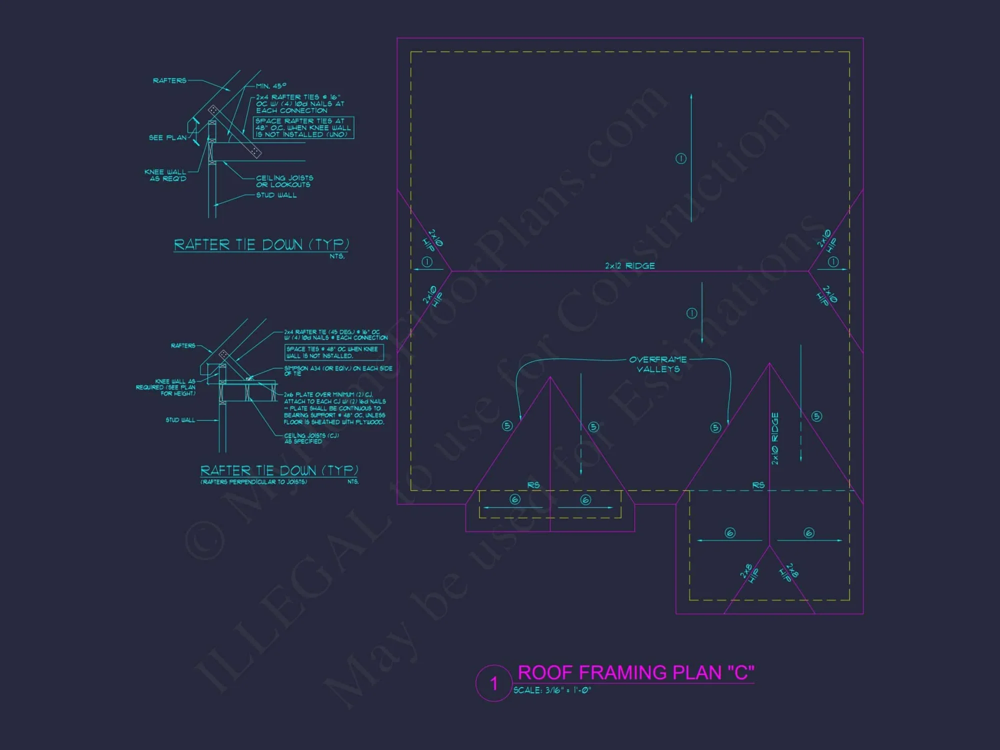 Modern Suburban house Plan with 2 Stories & 3 Bedrooms