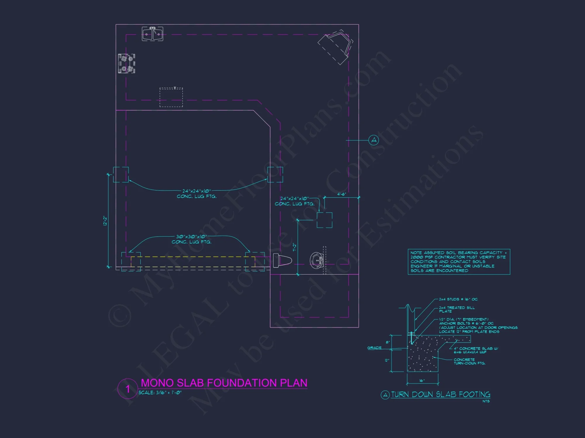 Modern Suburban house Plan with 2 Stories & 3 Bedrooms
