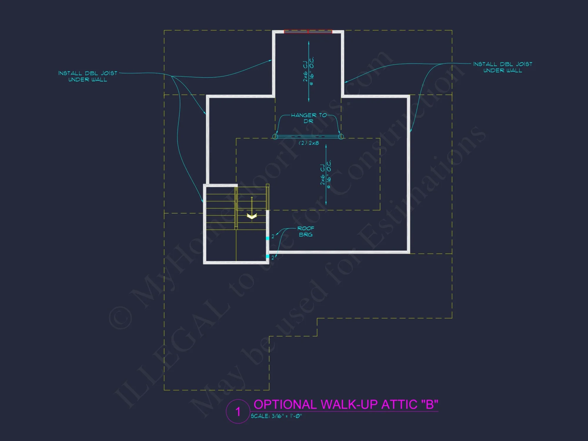 Modern Suburban house Plan with 2 Stories & 3 Bedrooms