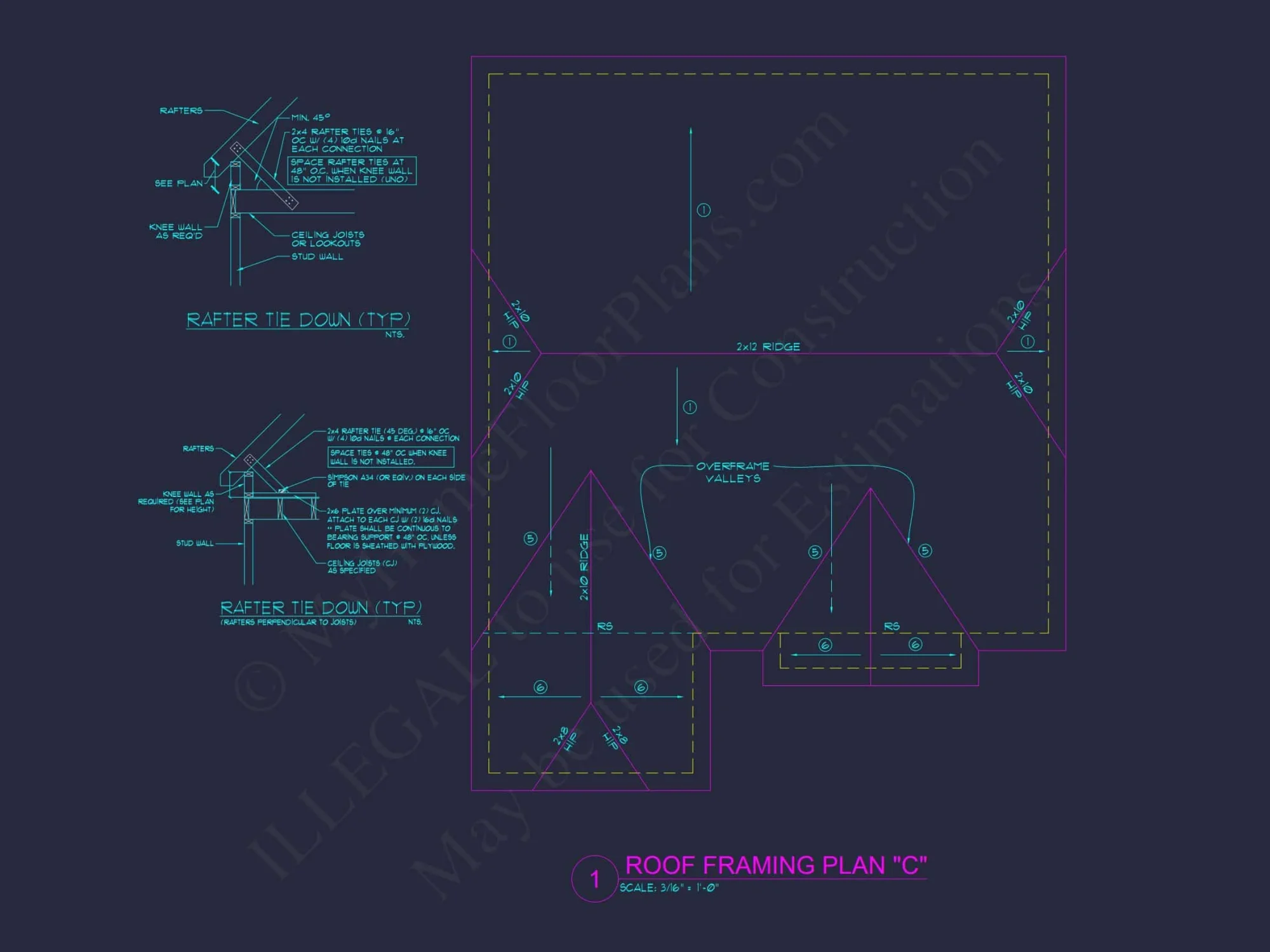 Modern Suburban house Plan with 2 Stories & 3 Bedrooms